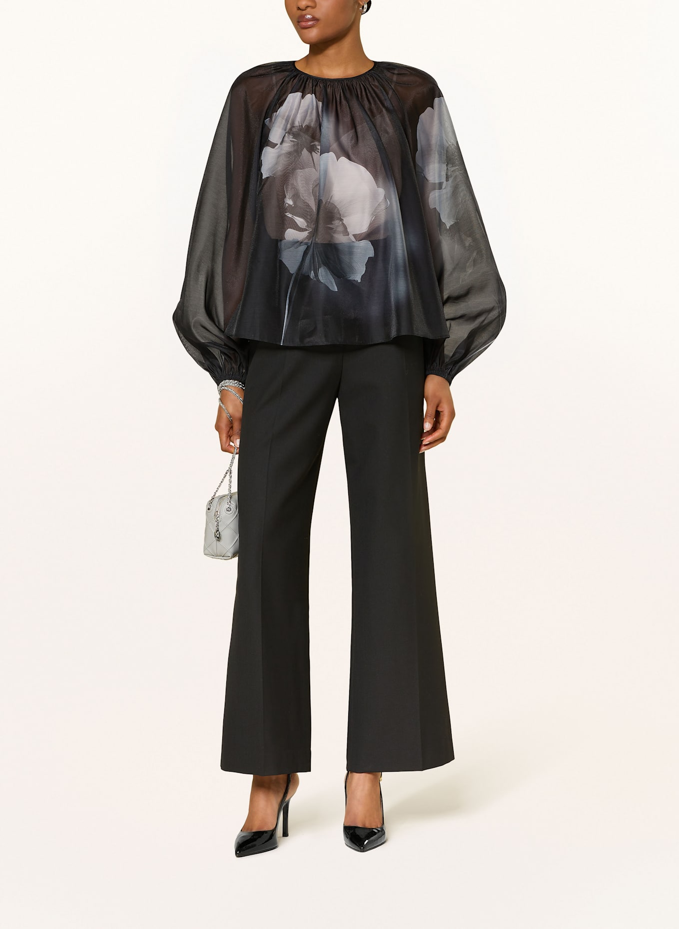 TED BAKER Blusenshirt PLAAZA: SCHWARZ / GRAU