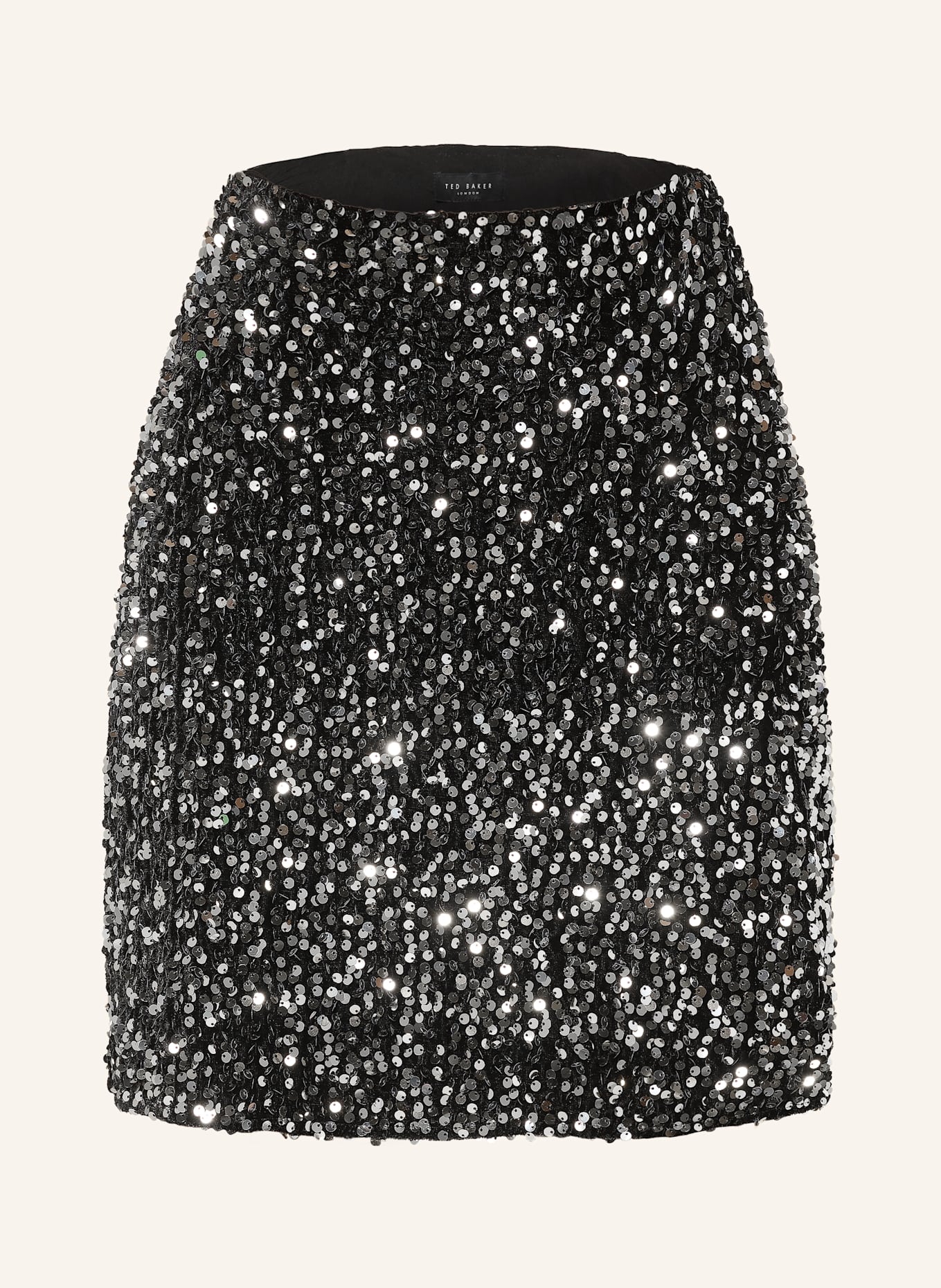 TED BAKER Rock PEARSOM mit Pailletten: SCHWARZ