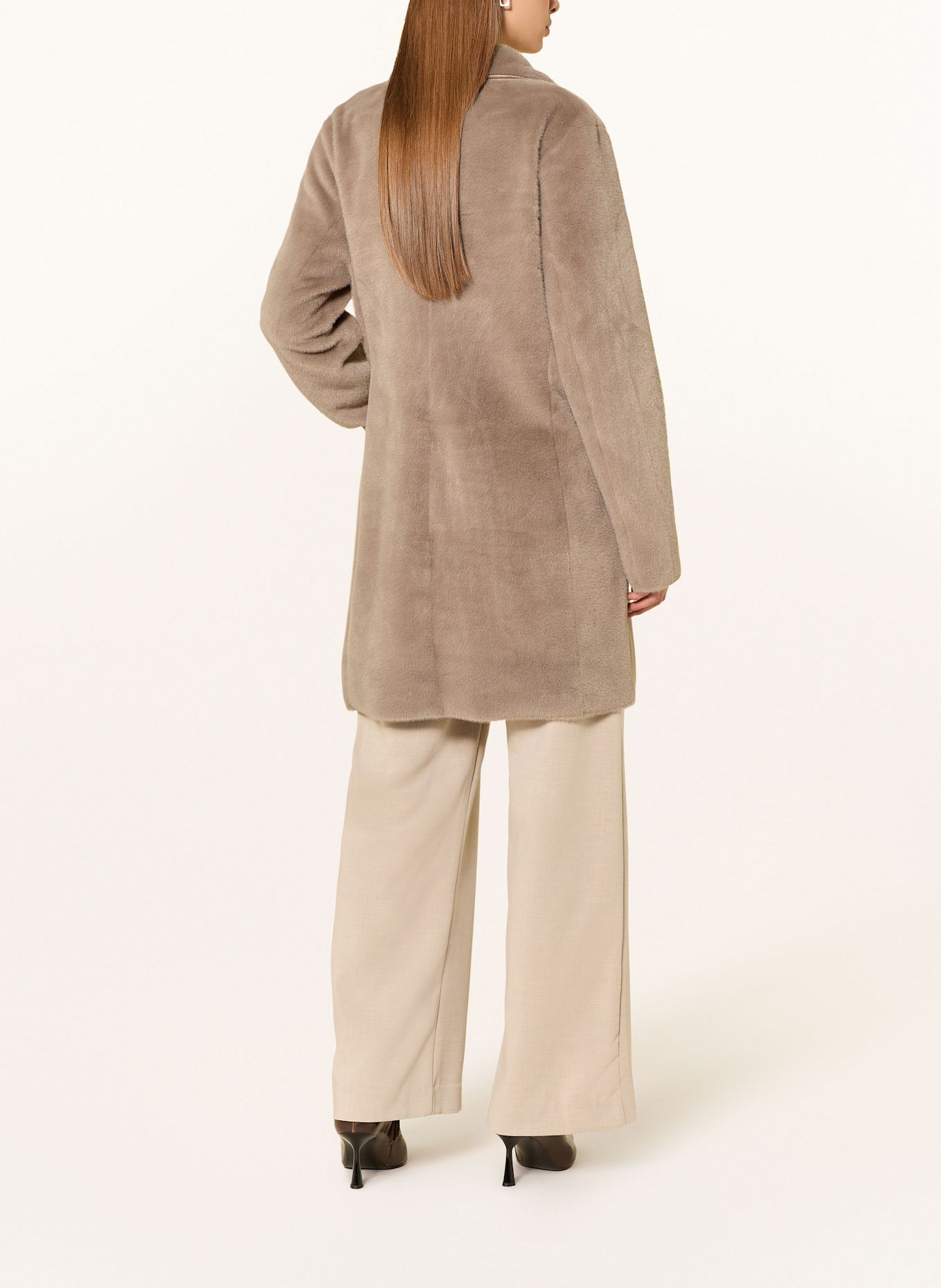 RINO & PELLE Kunstfell-Mantel LENNA: TAUPE