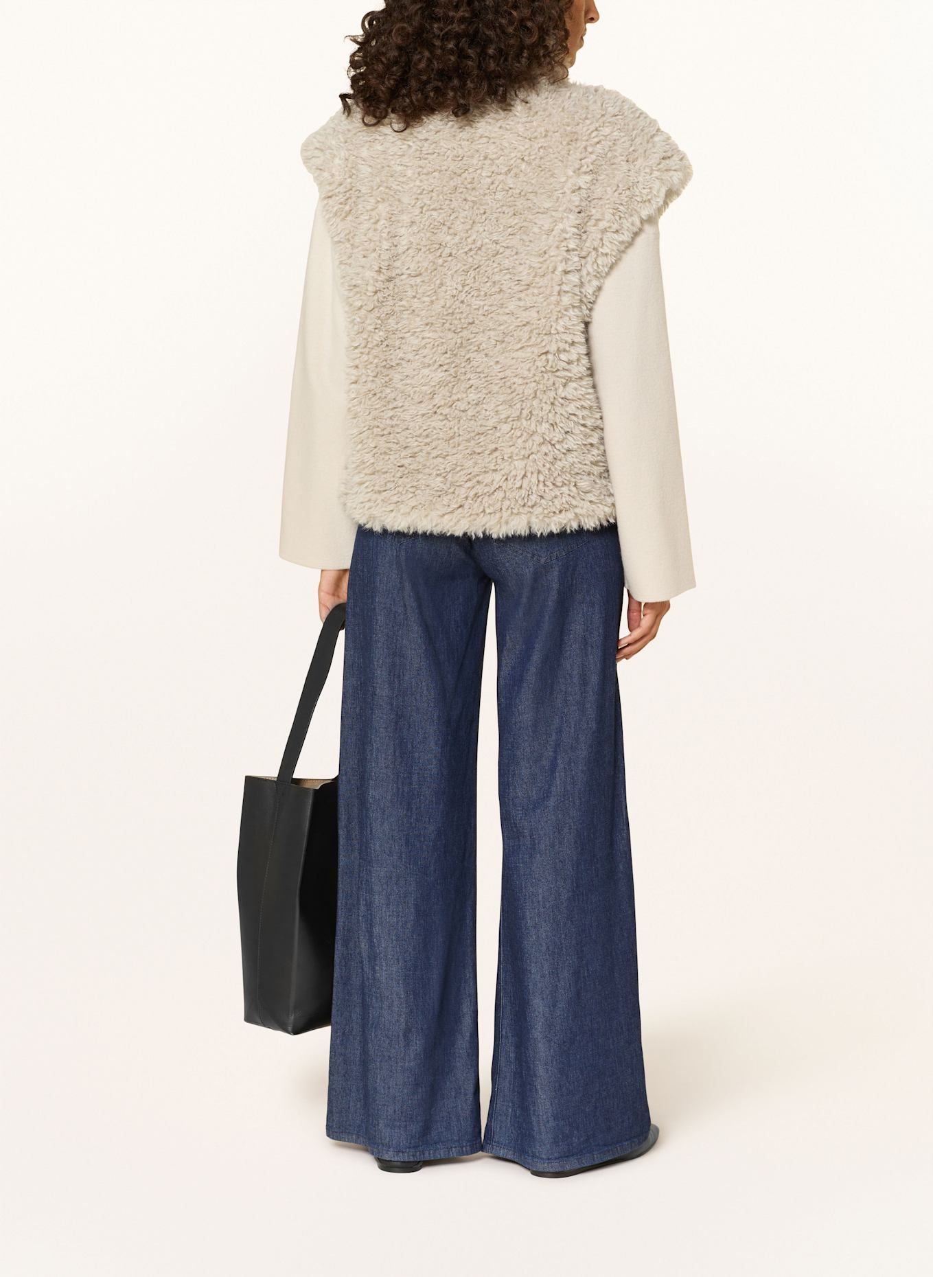 RINO & PELLE Kamizelka ze sztucznego futra: KREMOWY