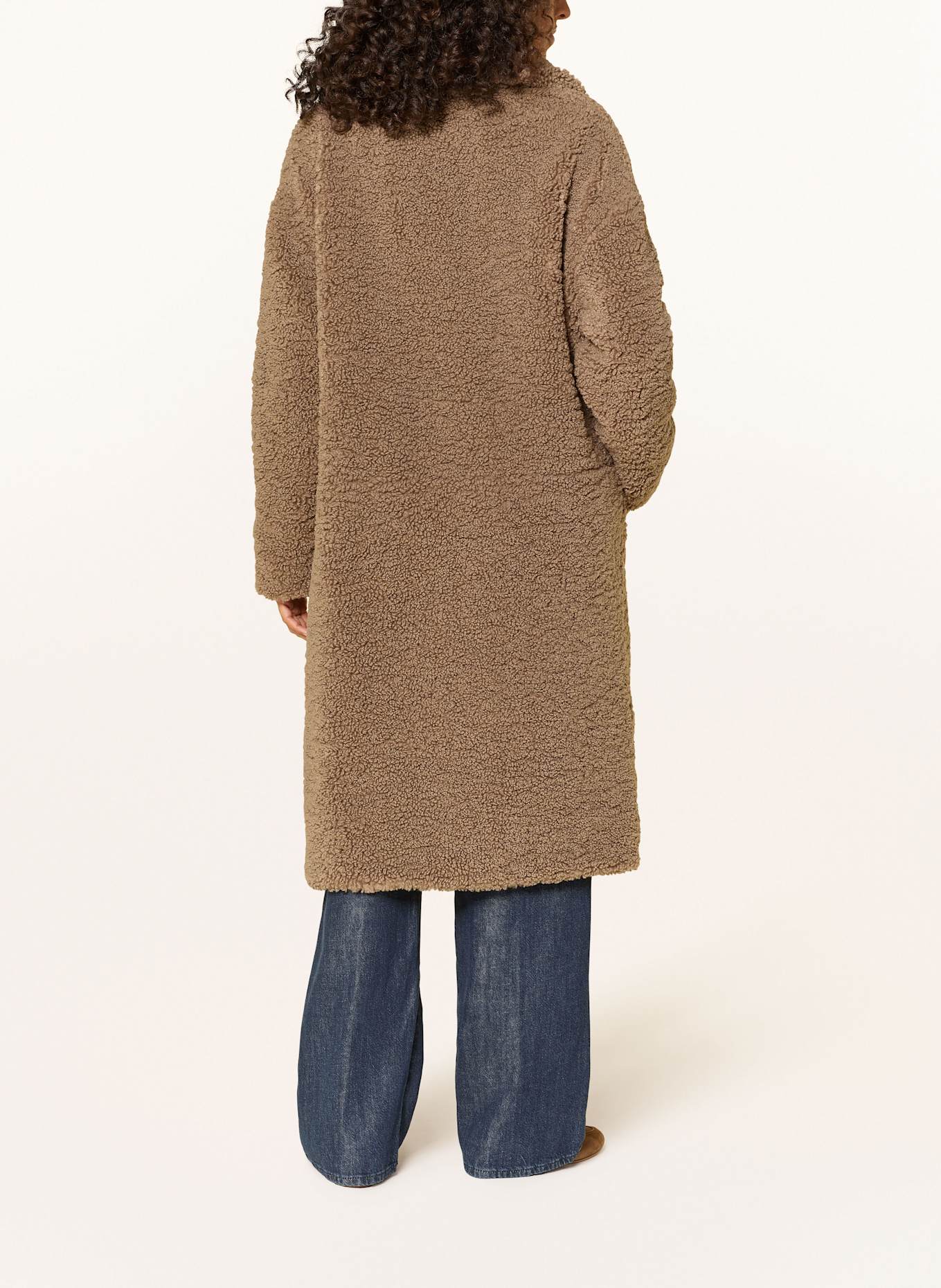 RINO & PELLE Teddyfell-Mantel: TAUPE