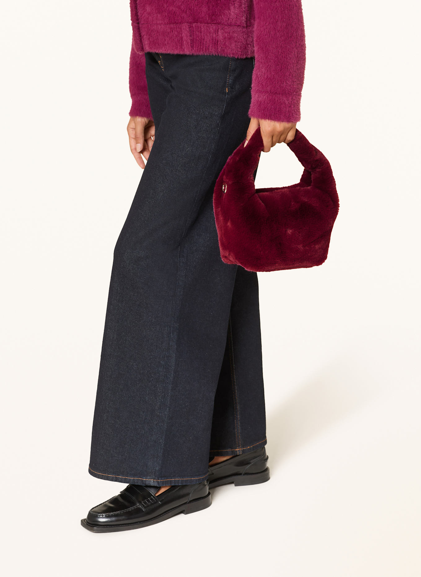 RINO & PELLE Torba worek CHERYL XS: CIEMNOCZERWONY