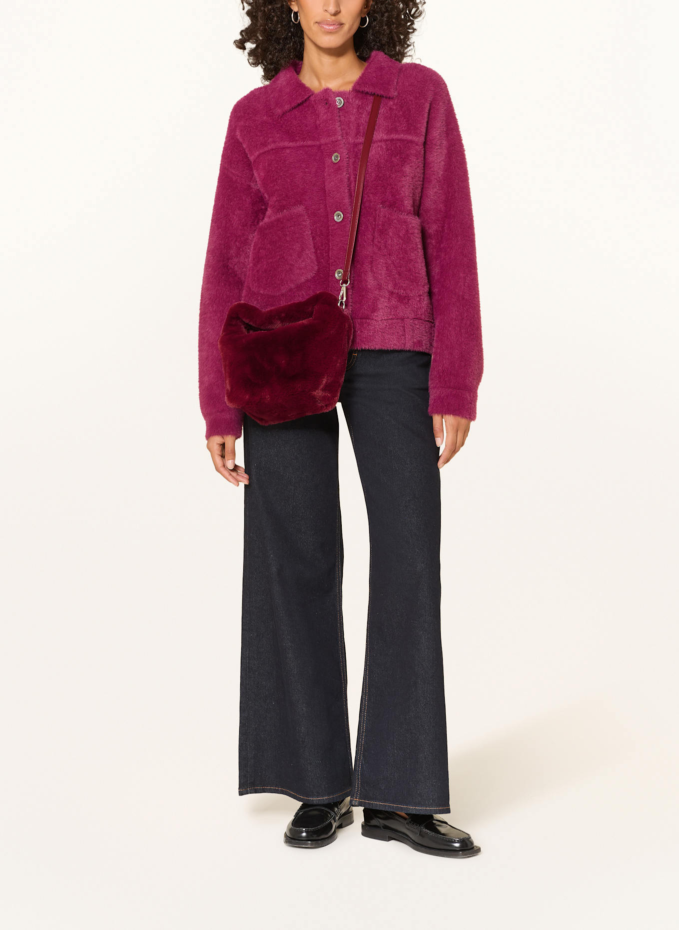 RINO & PELLE Torba worek CHERYL XS: CIEMNOCZERWONY