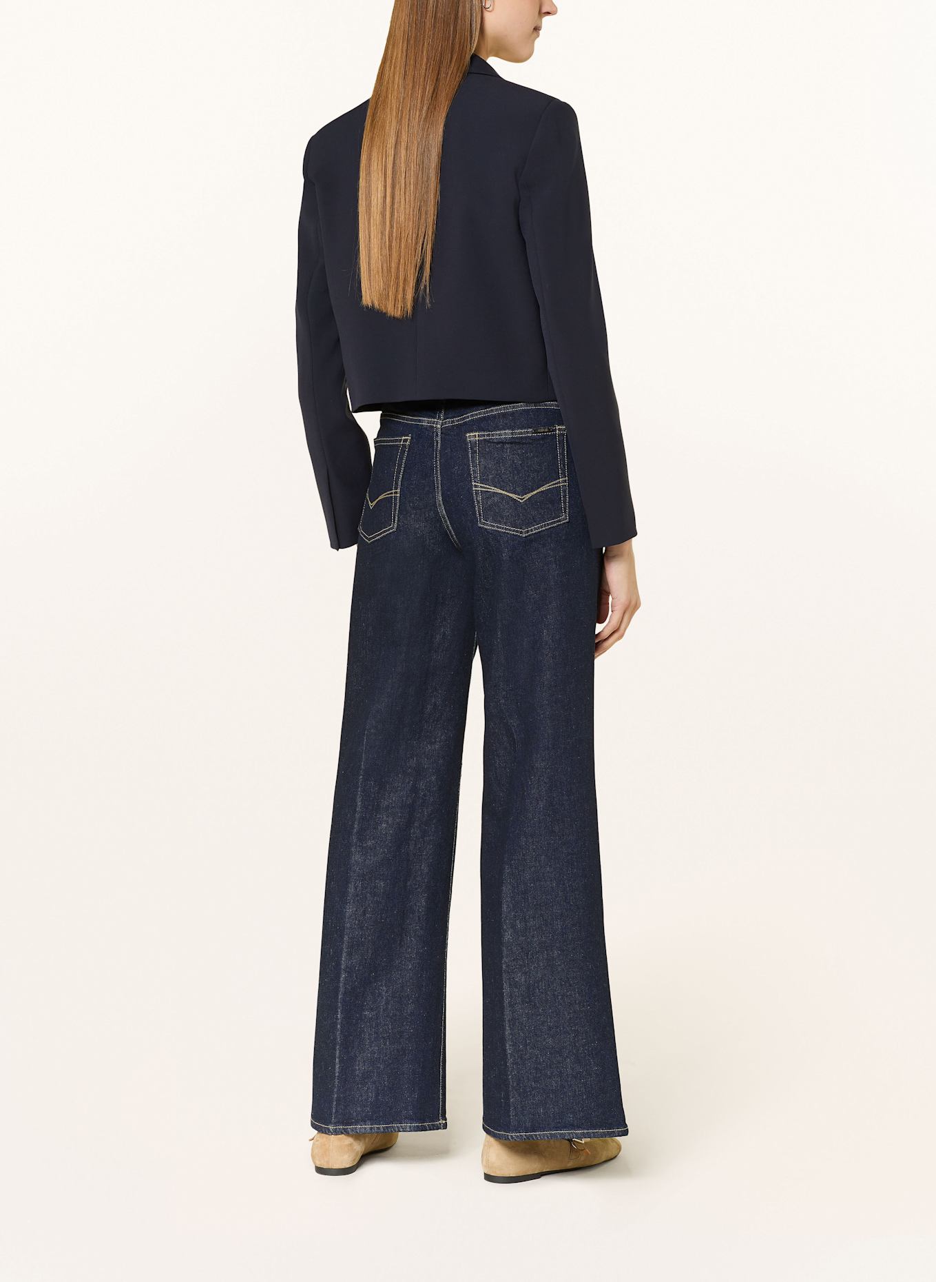 PESERICO Wide Leg Jeans: 962 Ink