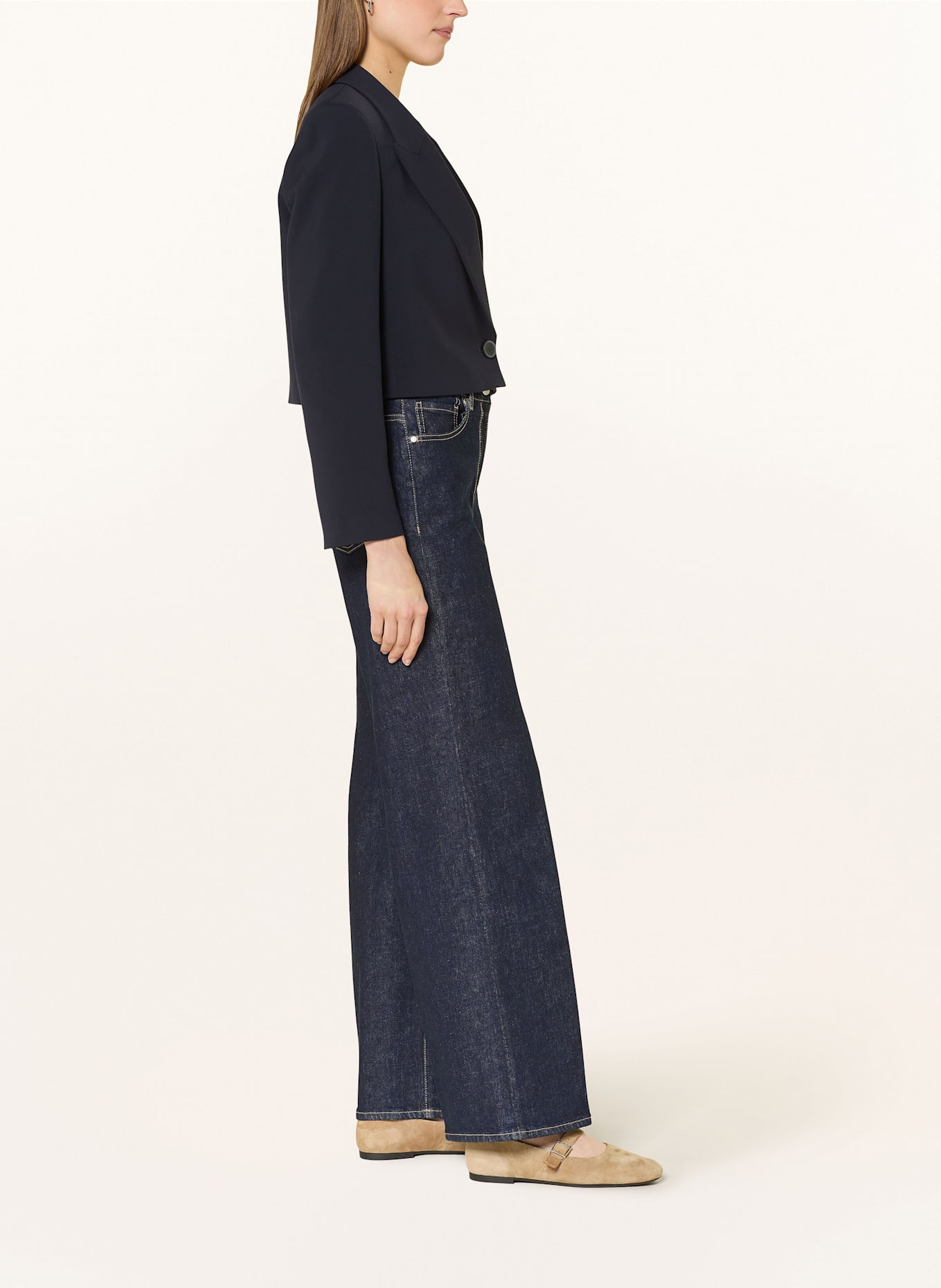 PESERICO Wide Leg Jeans: 962 Ink
