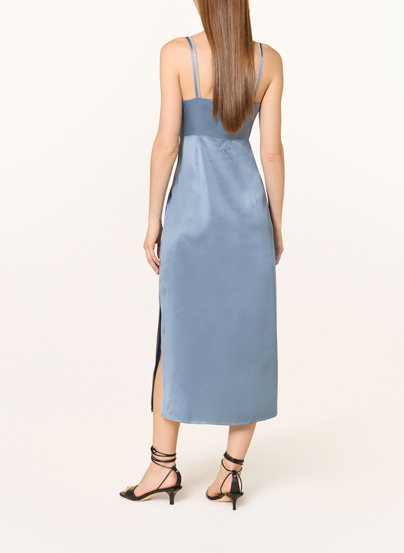 PESERICO Satinkleid: BLAU