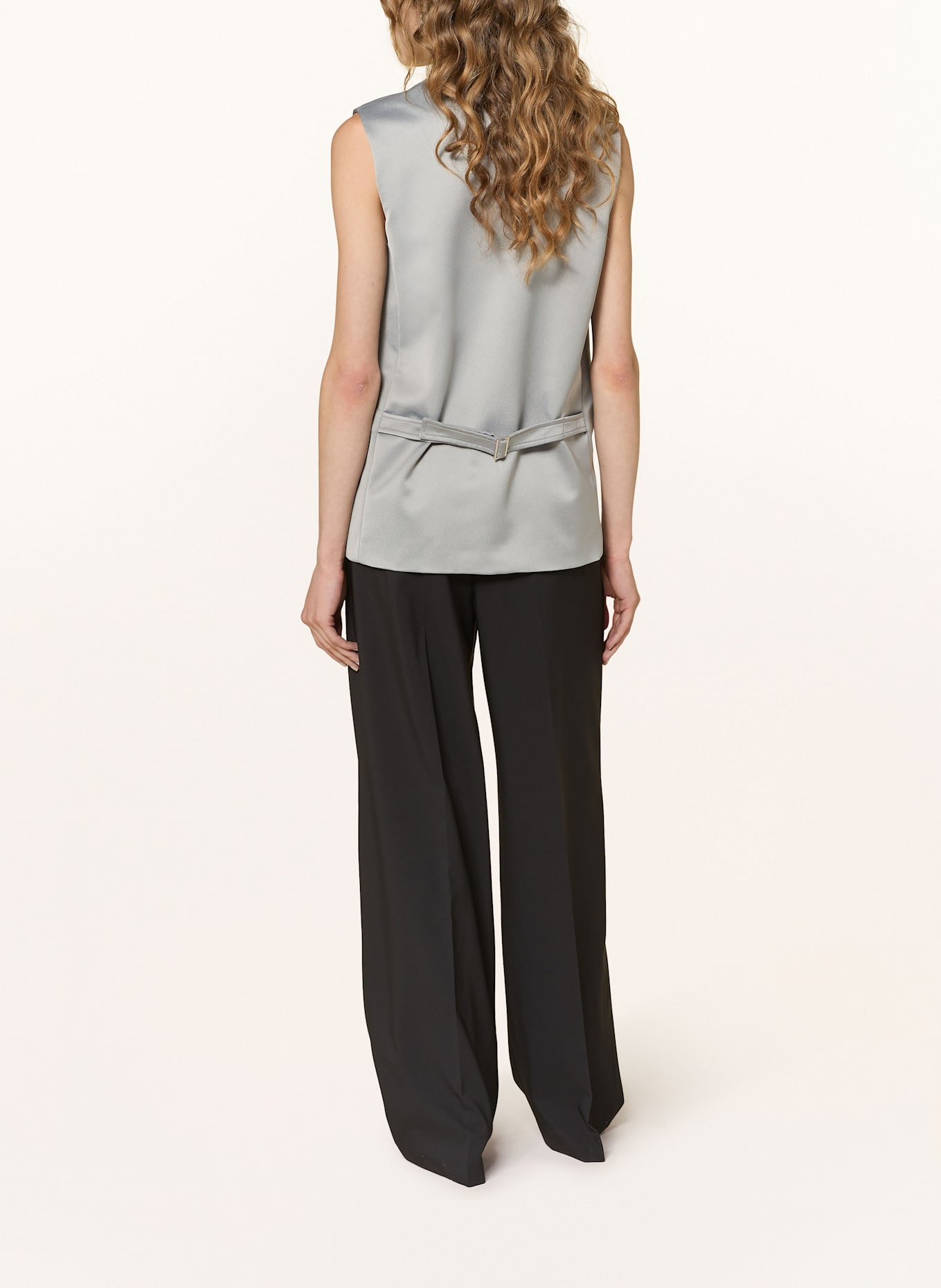 MAX & Co. Blazerweste LAVAGNA aus Satin: GRAU