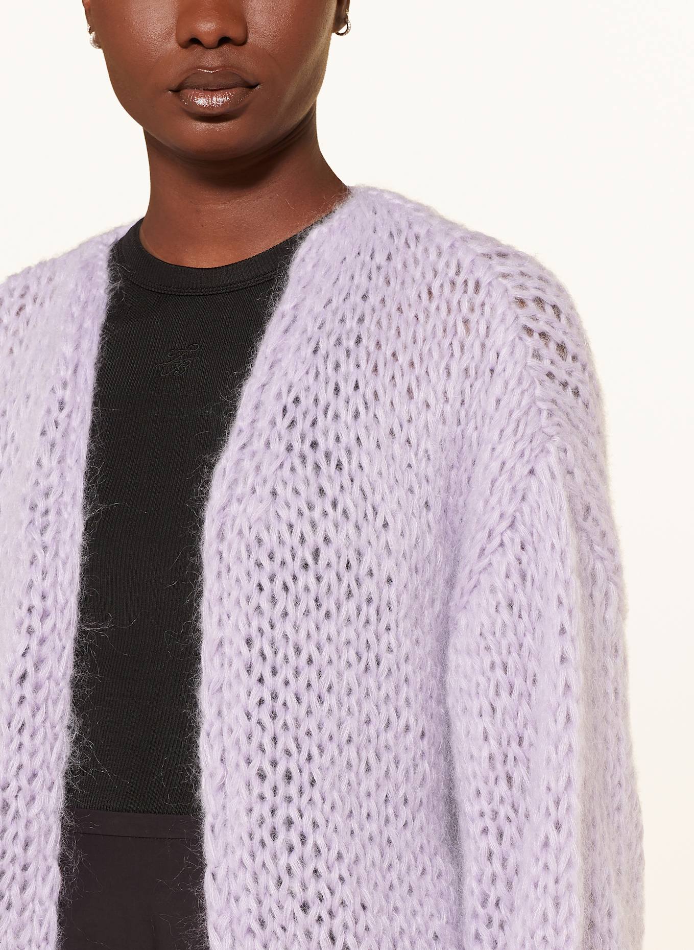 MAIAMI Strickhülle mit Mohair: HELLLILA