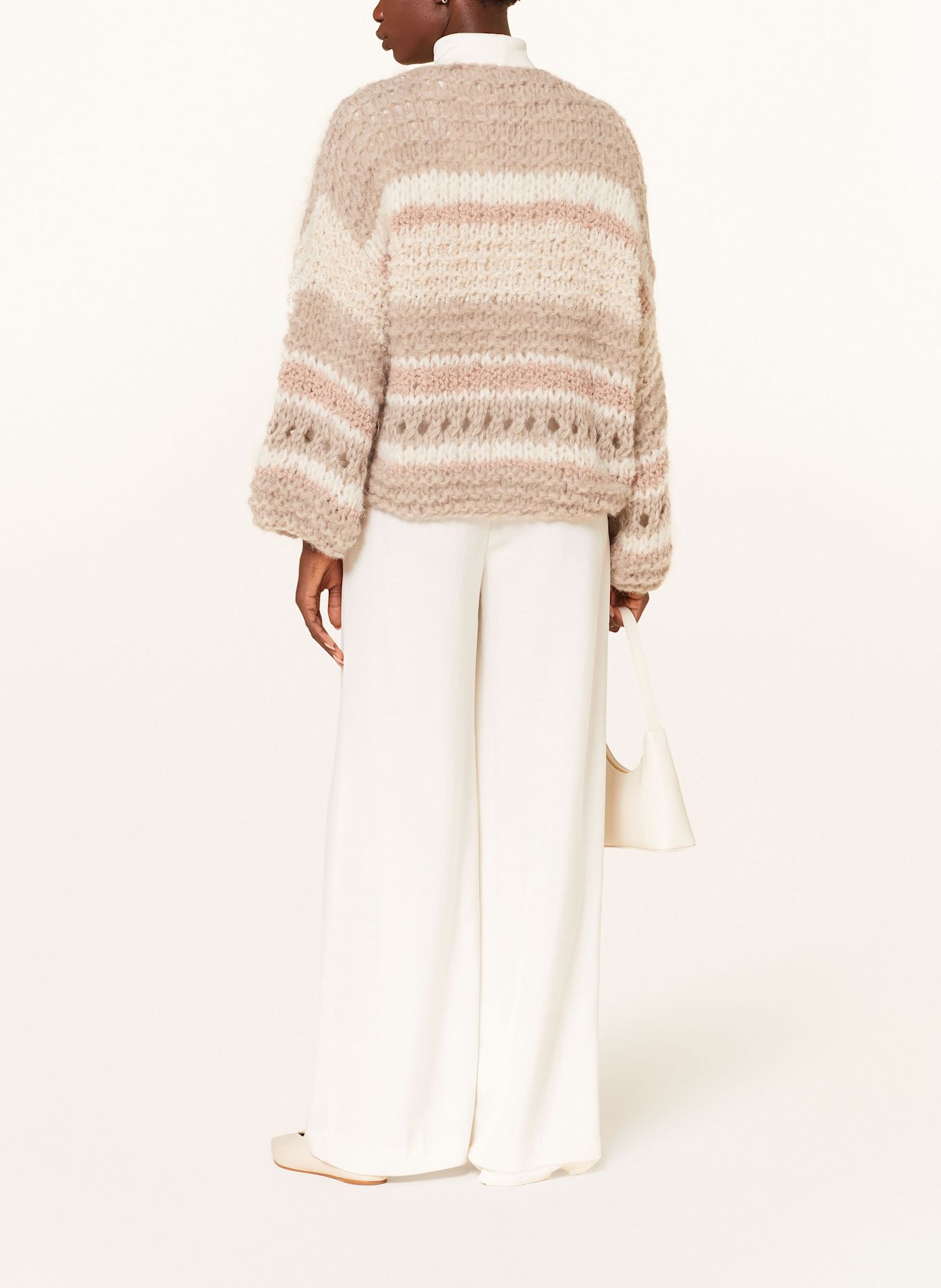 MAIAMI Strickhülle aus Alpaka: BEIGE / CREME