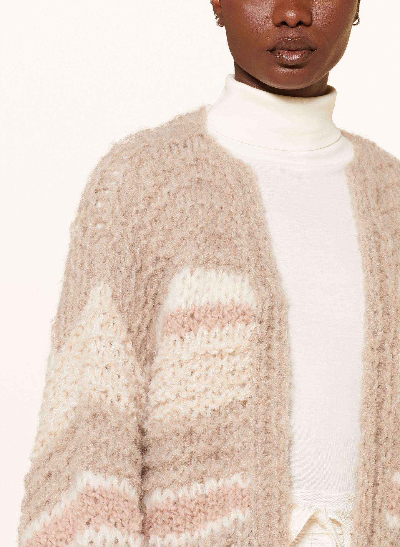 MAIAMI Strickhülle aus Alpaka: BEIGE / CREME