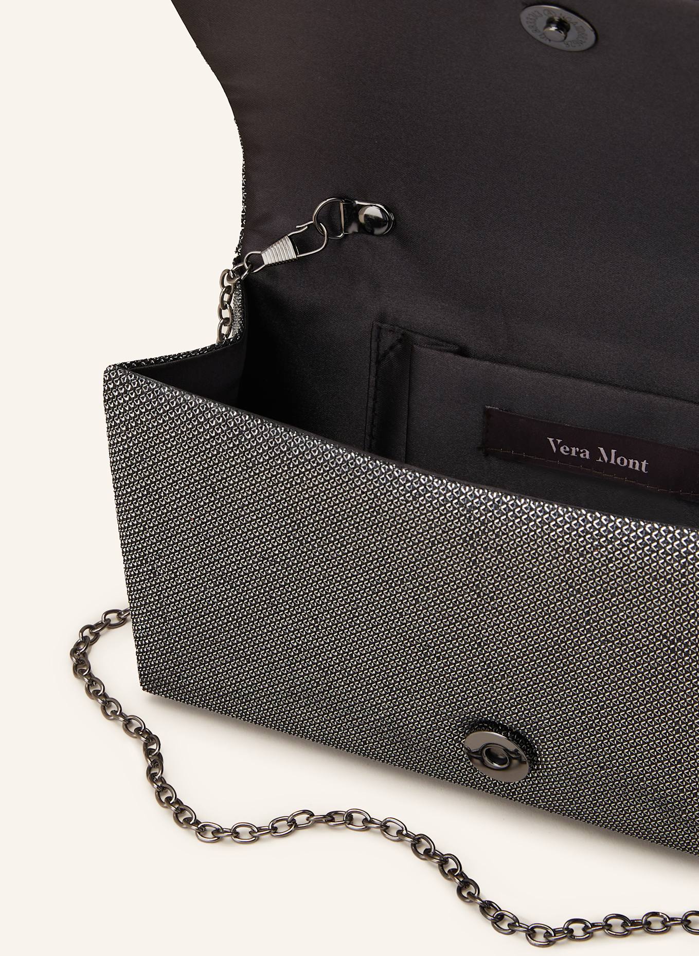 Vera Mont Clutch mit Glitzergarn: PLATIN