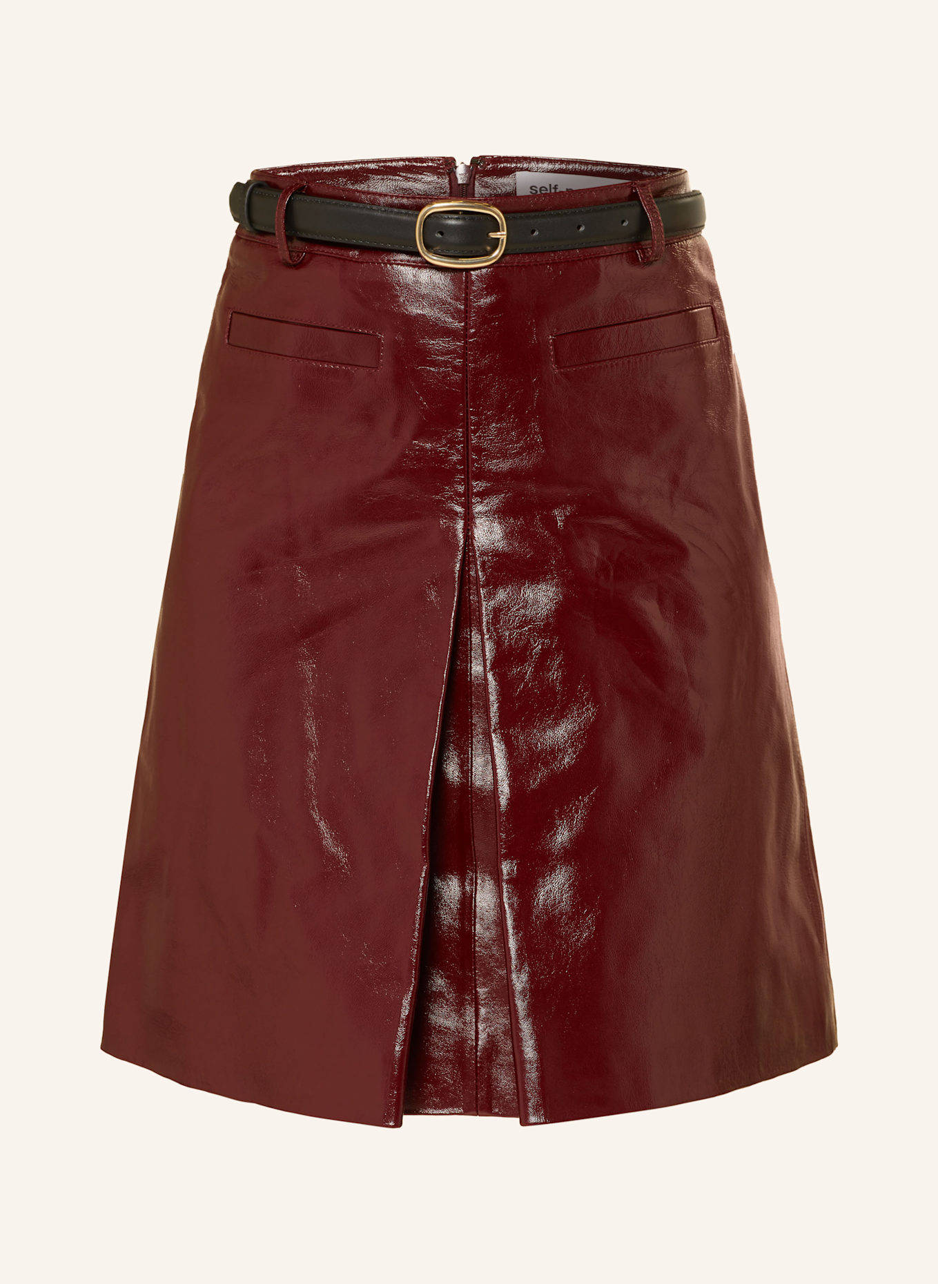 スカート SELF PORTRAIT LEATHER SKIRT Black Leather Mini Skirt – self-portrait-US