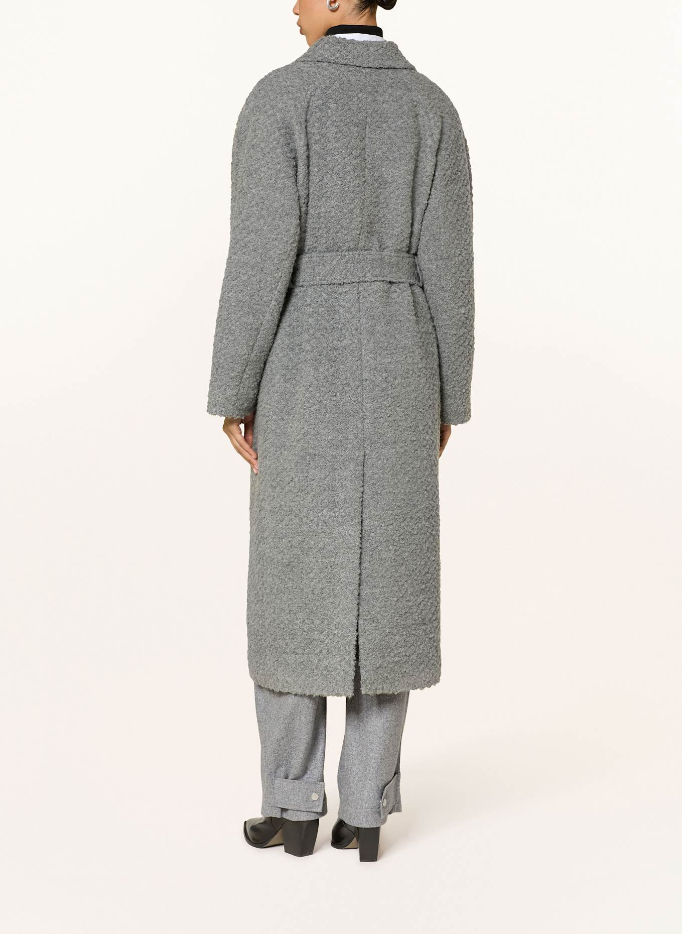 BOSS Bouclé-Mantel CAPADY: GRAU