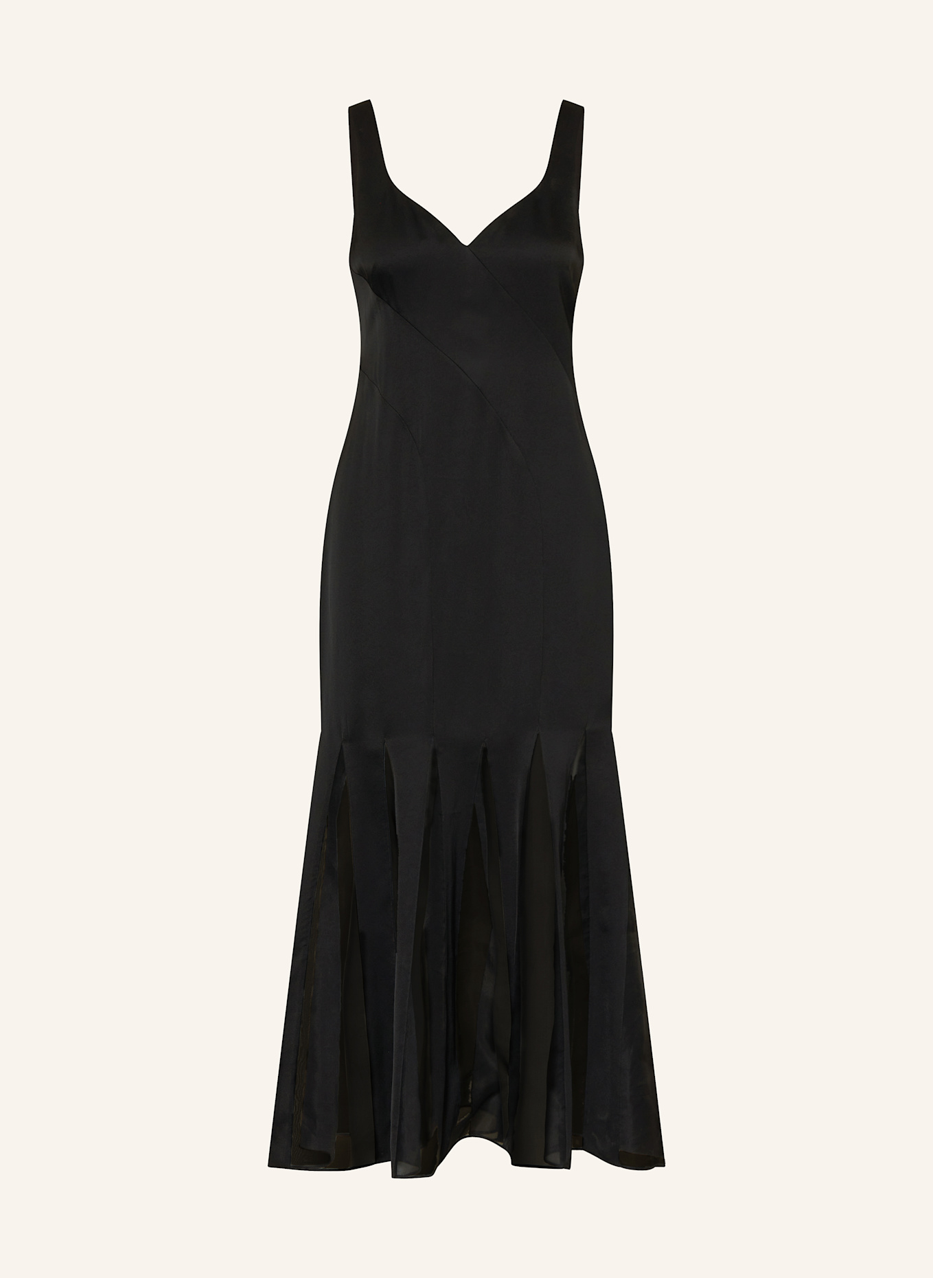 BOSS Satinkleid DONABELLI: SCHWARZ