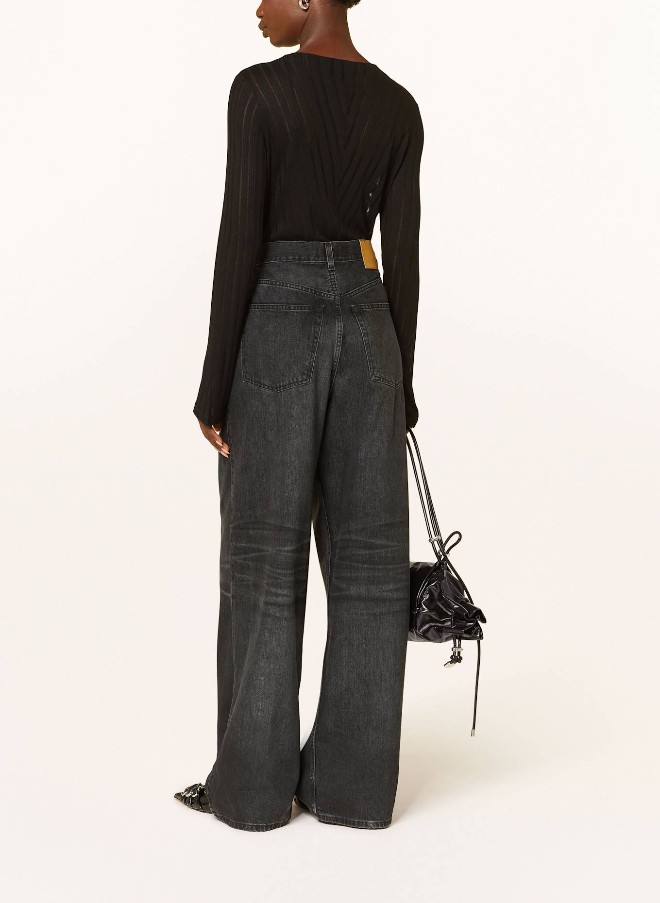 HAIKURE Wide Leg Jeans CANDY: L0854 BLACK TENCEL