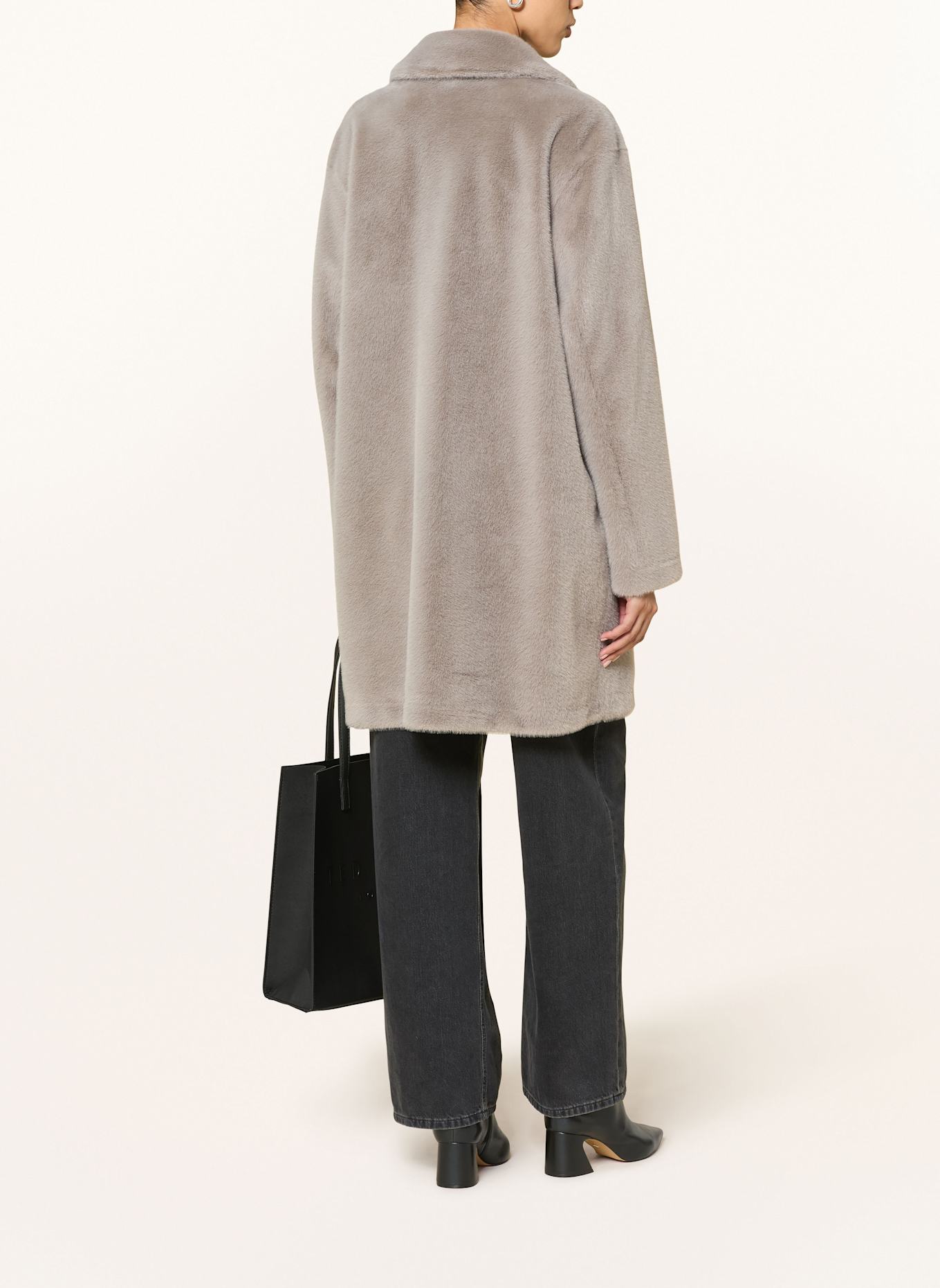 lilienfels Kunstpelz-Mantel: GRAU