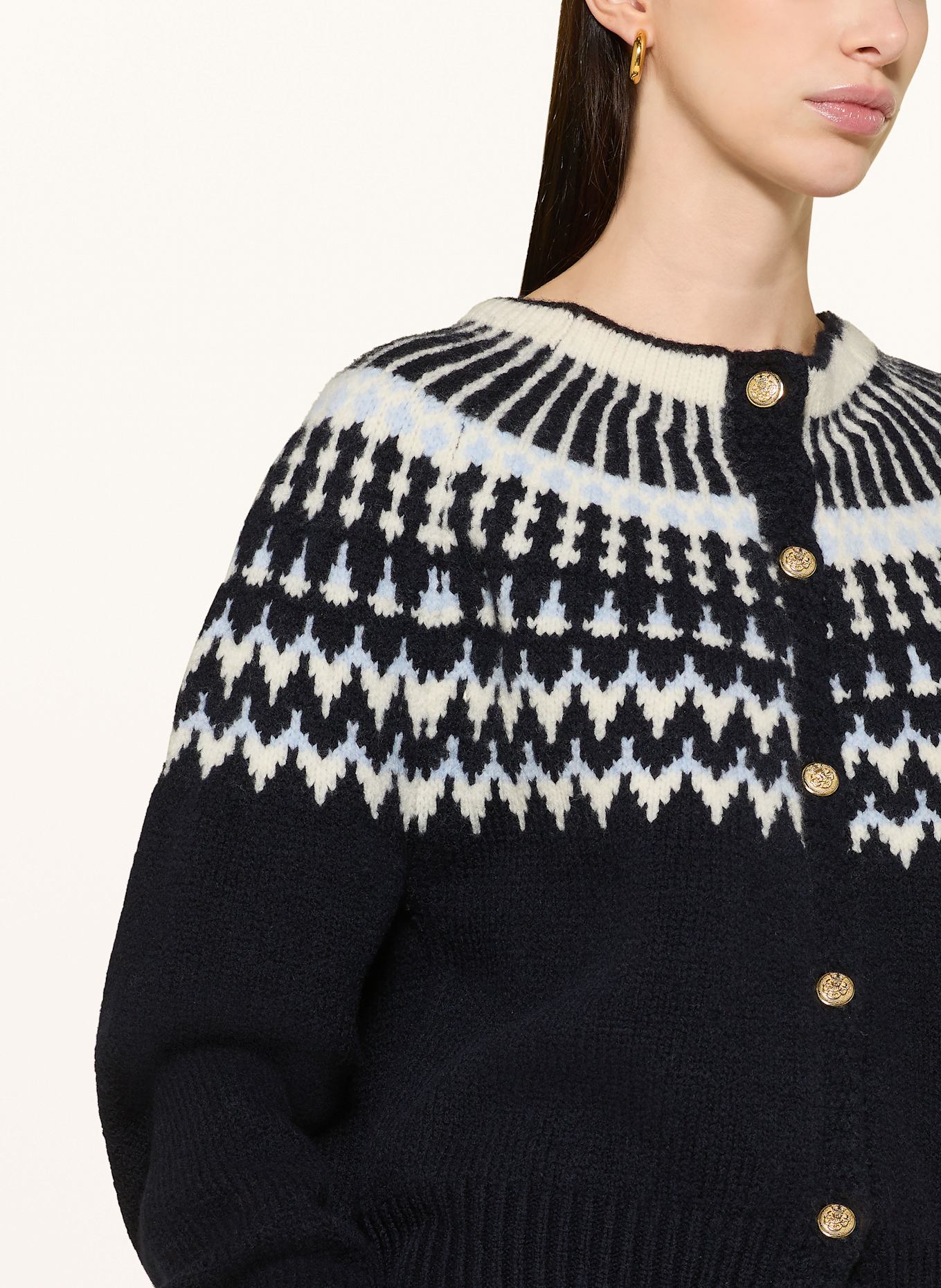 SoSUE Strickjacke aus Merinowolle: DUNKELBLAU