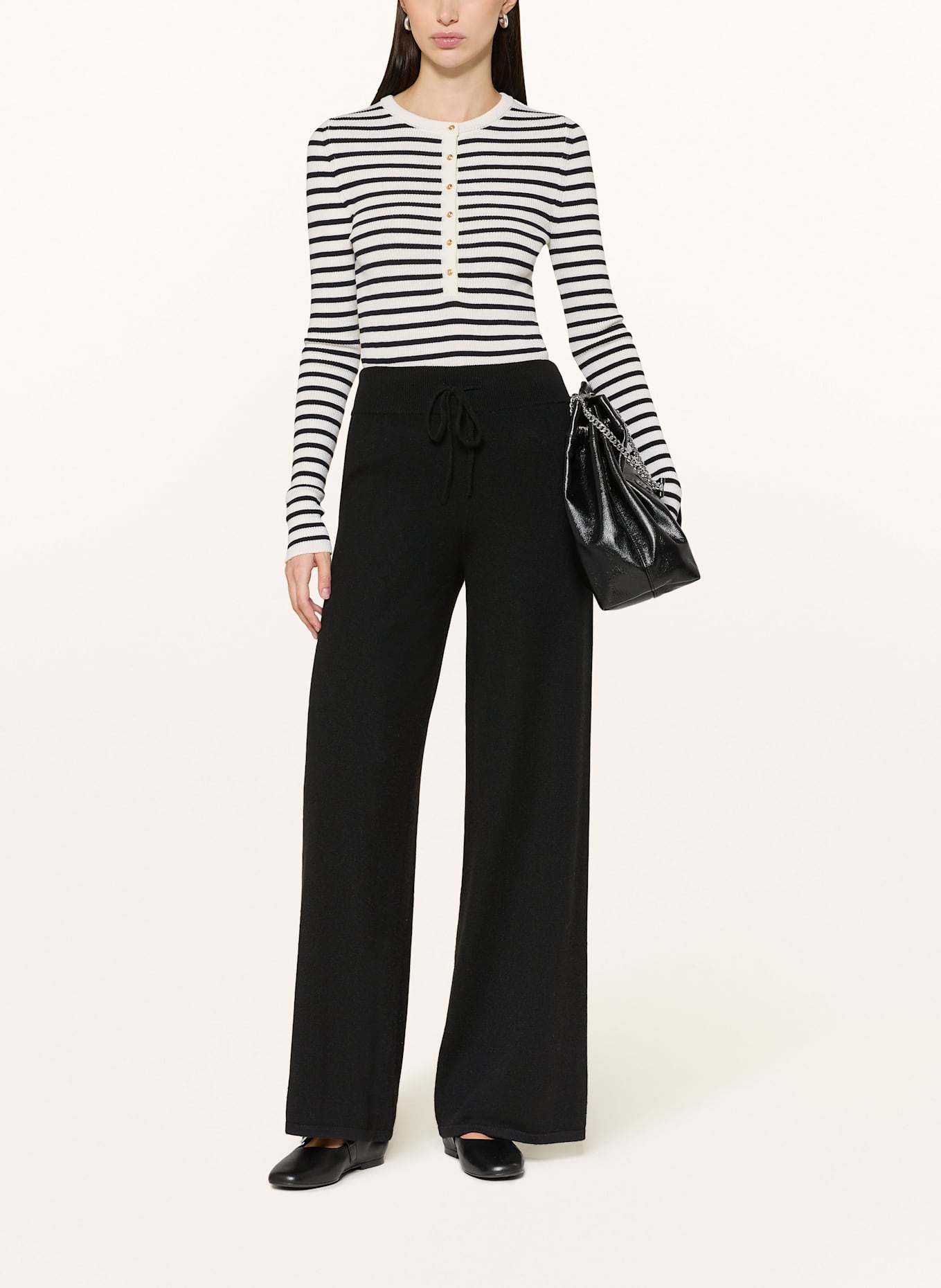 SoSUE Pullover aus Merinowolle: ECRU / DUNKELBLAU