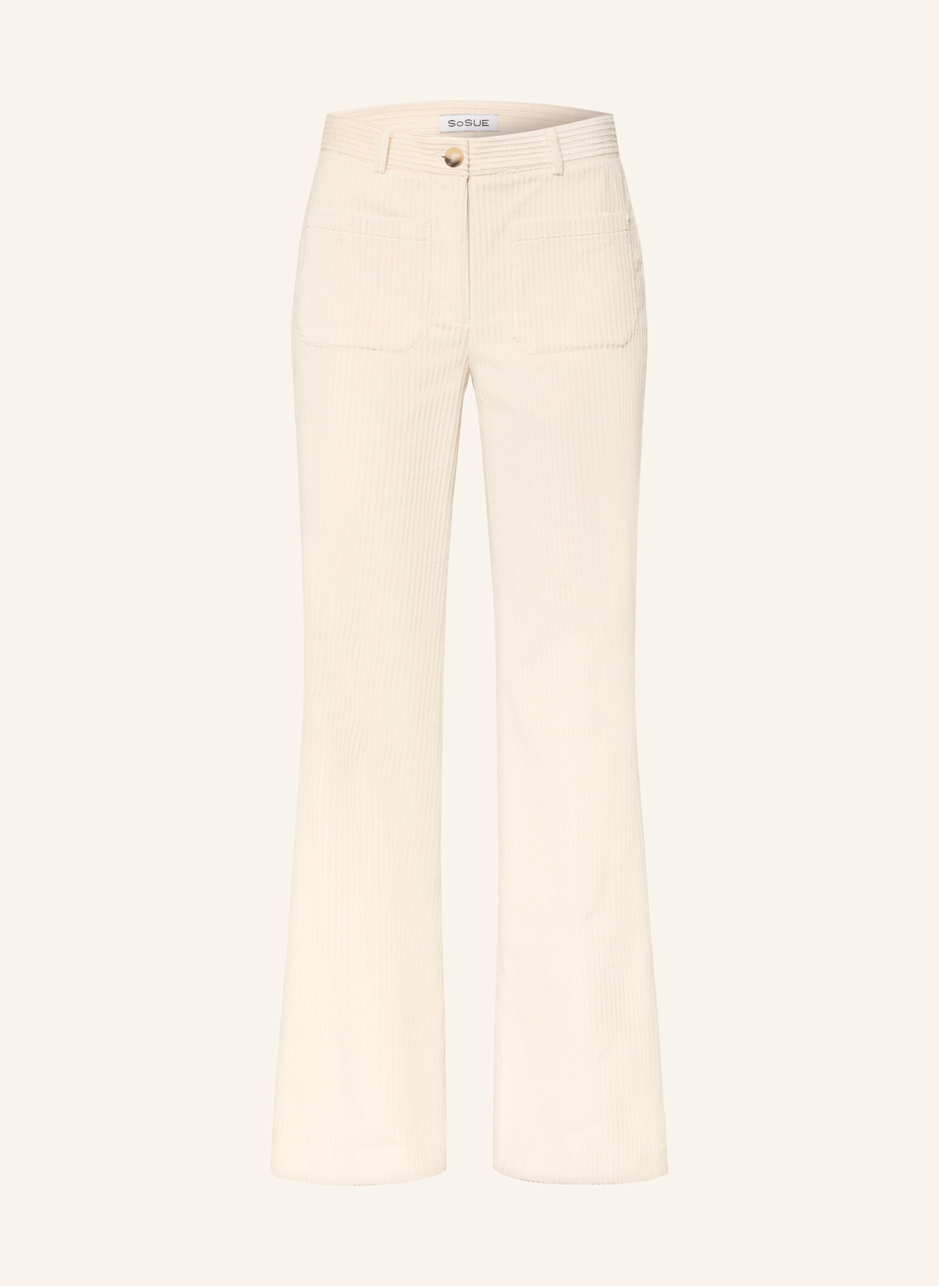 SoSUE Marlenehose aus Cord: ECRU