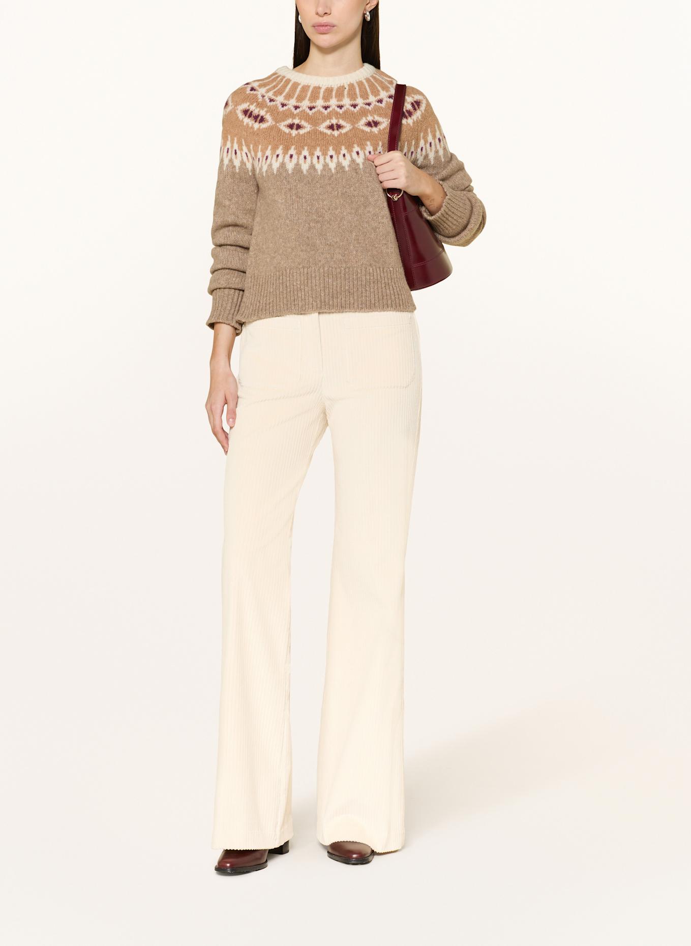 SoSUE Marlenehose aus Cord: ECRU