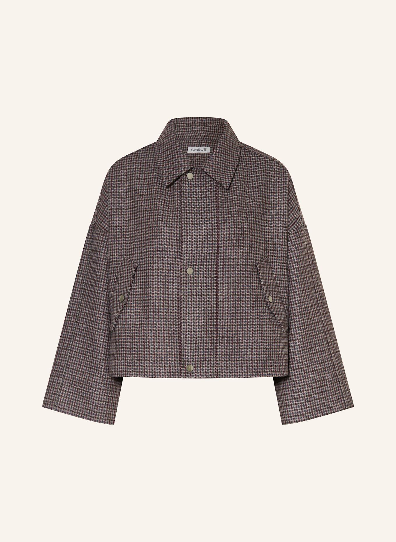 SoSUE Kastenjacke VICTORIA mit 3/4-Arm: DUNKELBRAUN