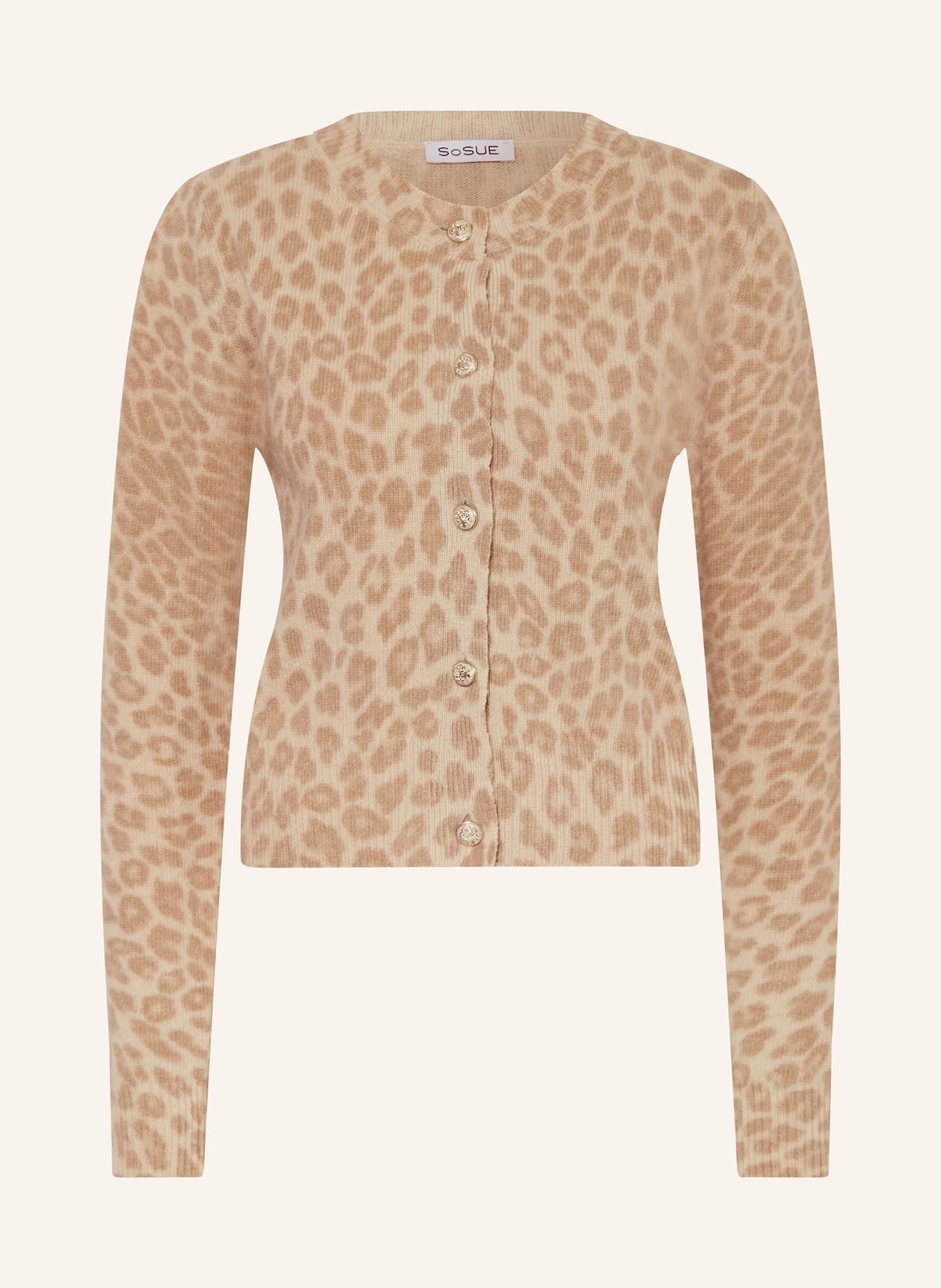 SoSUE Strickjacke aus Merinowolle: HELLBRAUN / CAMEL