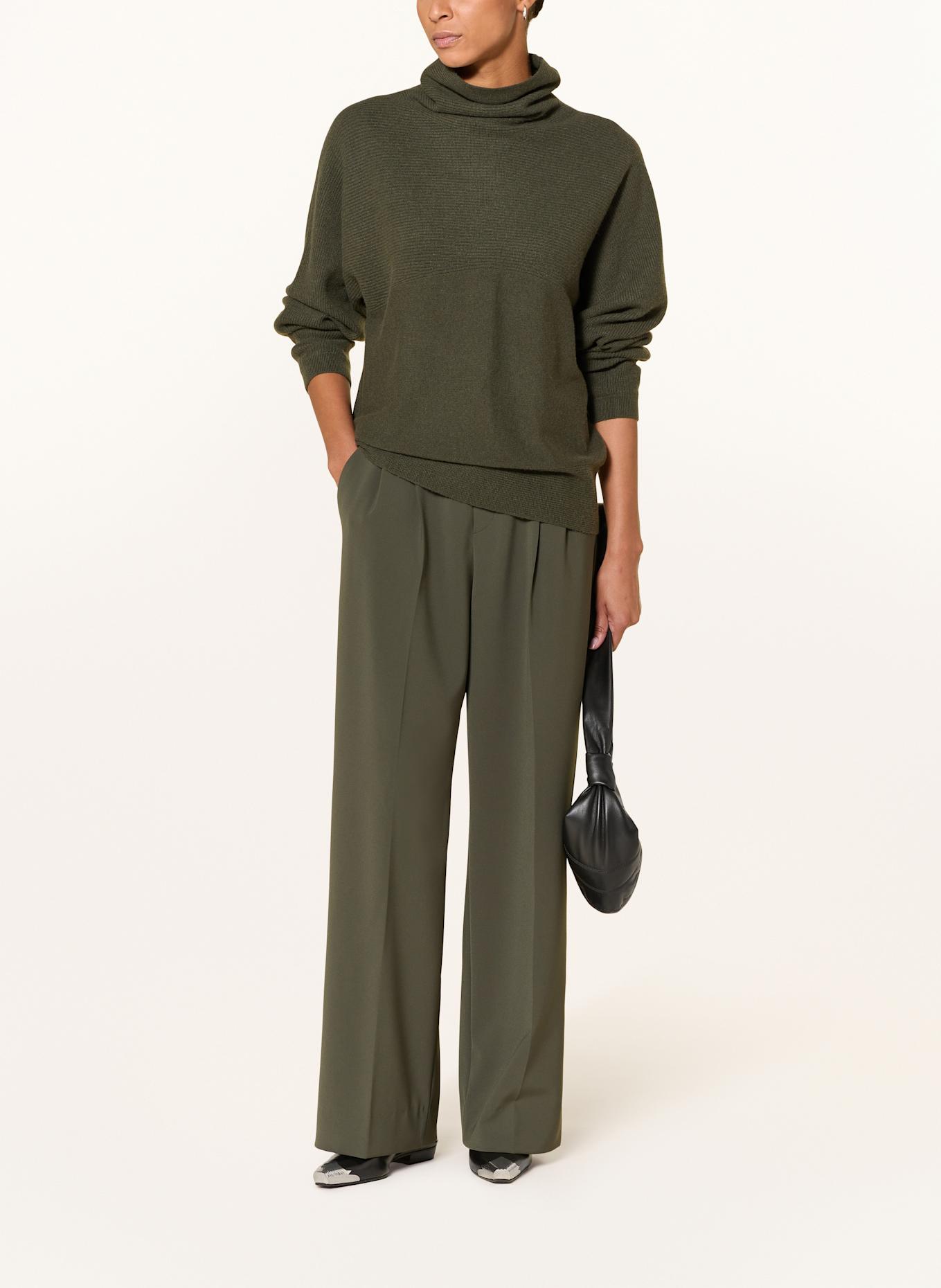 REPEAT Rollkragenpullover aus Cashmere: KHAKI