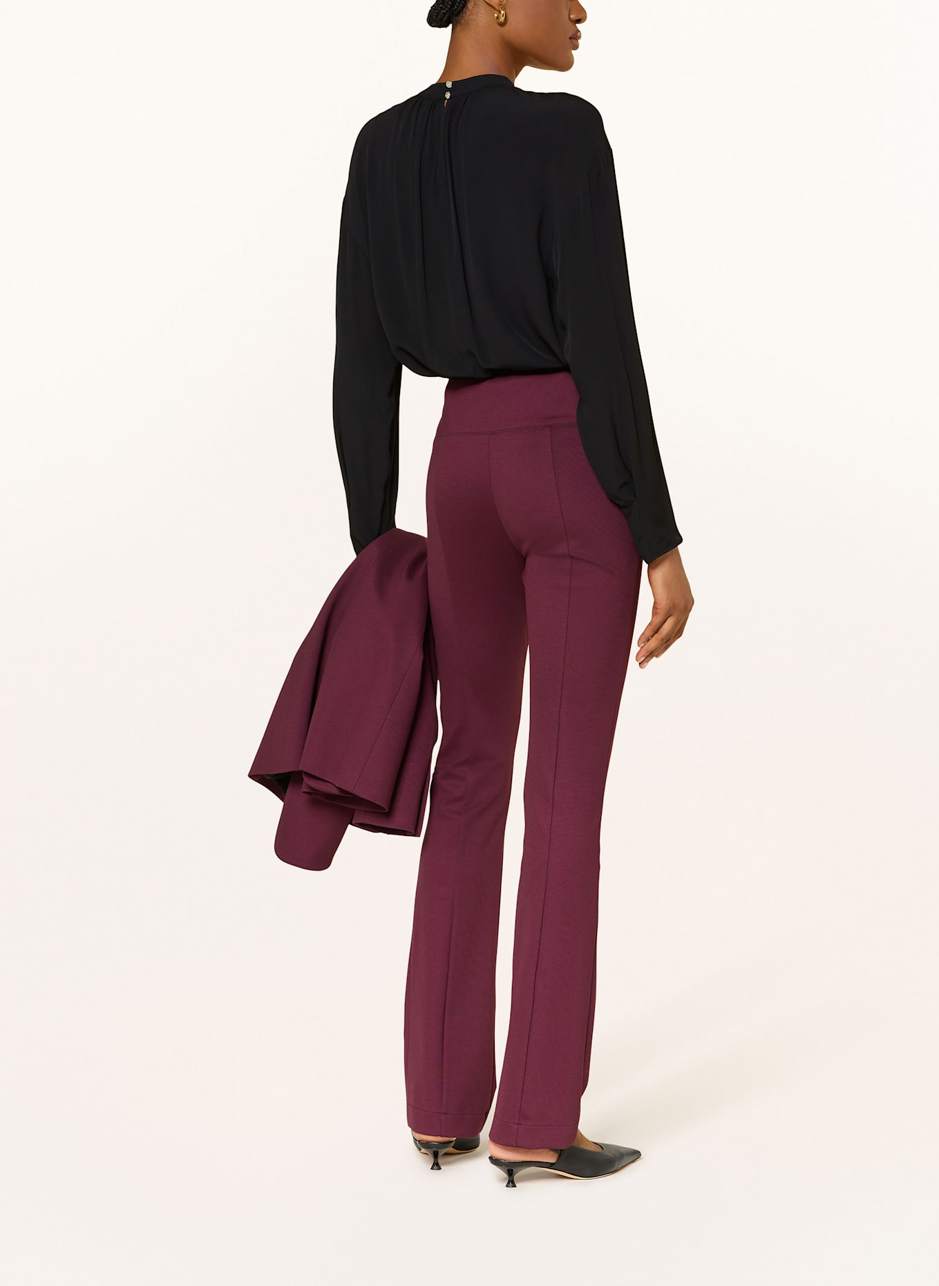 PATRIZIA PEPE Blusenshirt mit Cut-outs: SCHWARZ