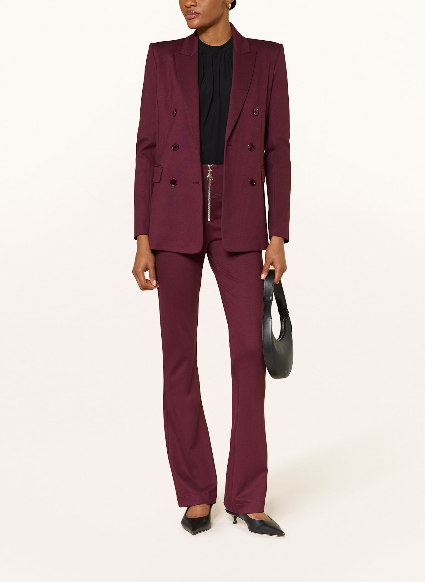 PATRIZIA PEPE Wide leg trousers: DARK RED