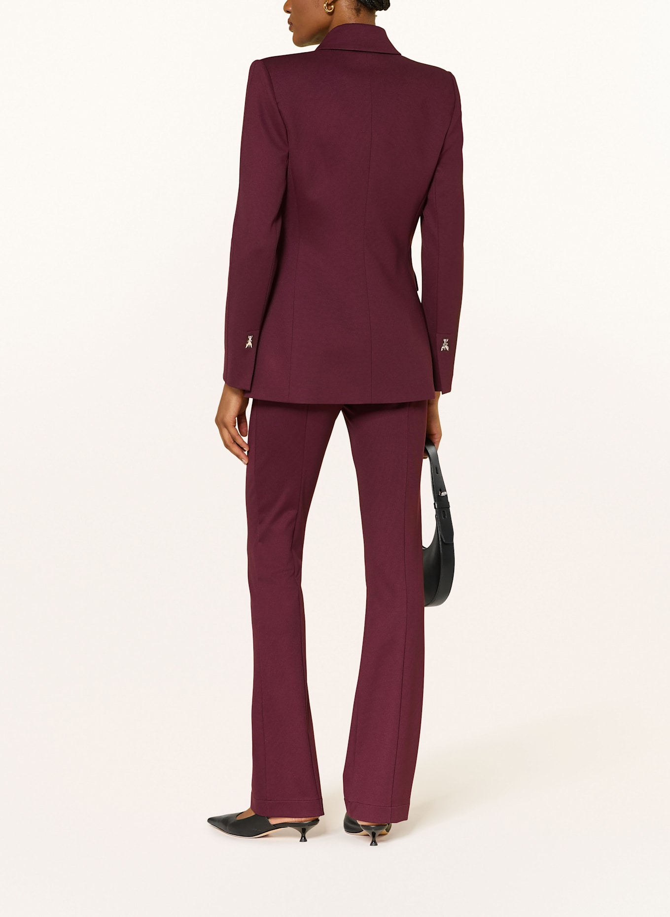 PATRIZIA PEPE Wide leg trousers: DARK RED