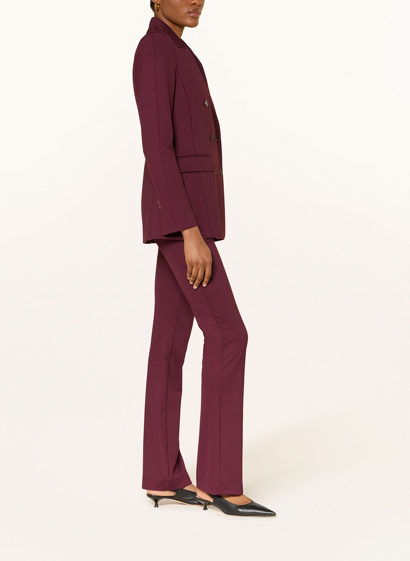 PATRIZIA PEPE Wide leg trousers: DARK RED