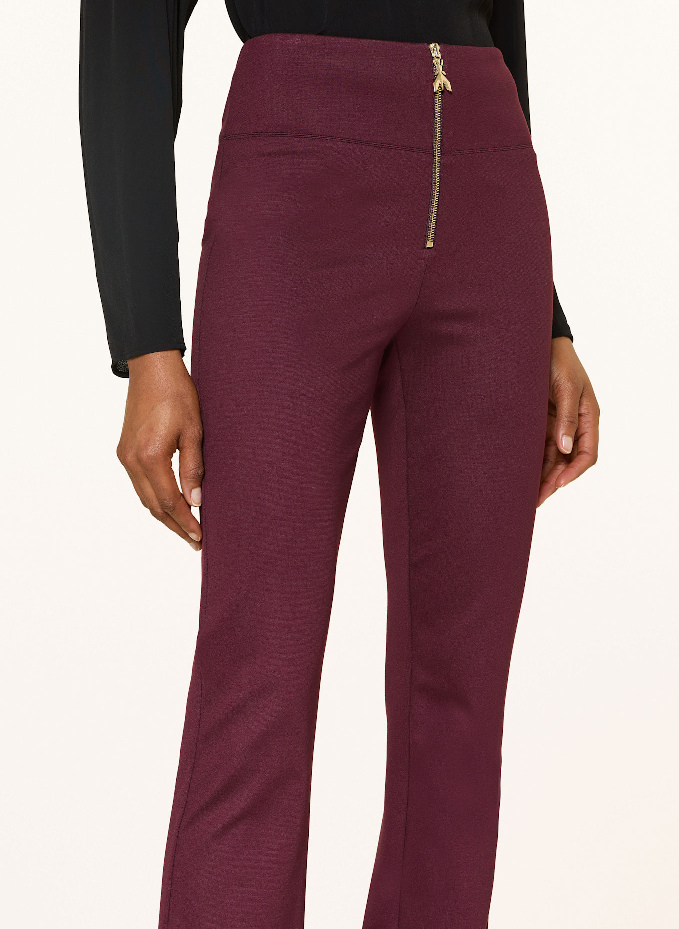 PATRIZIA PEPE Wide leg trousers: DARK RED