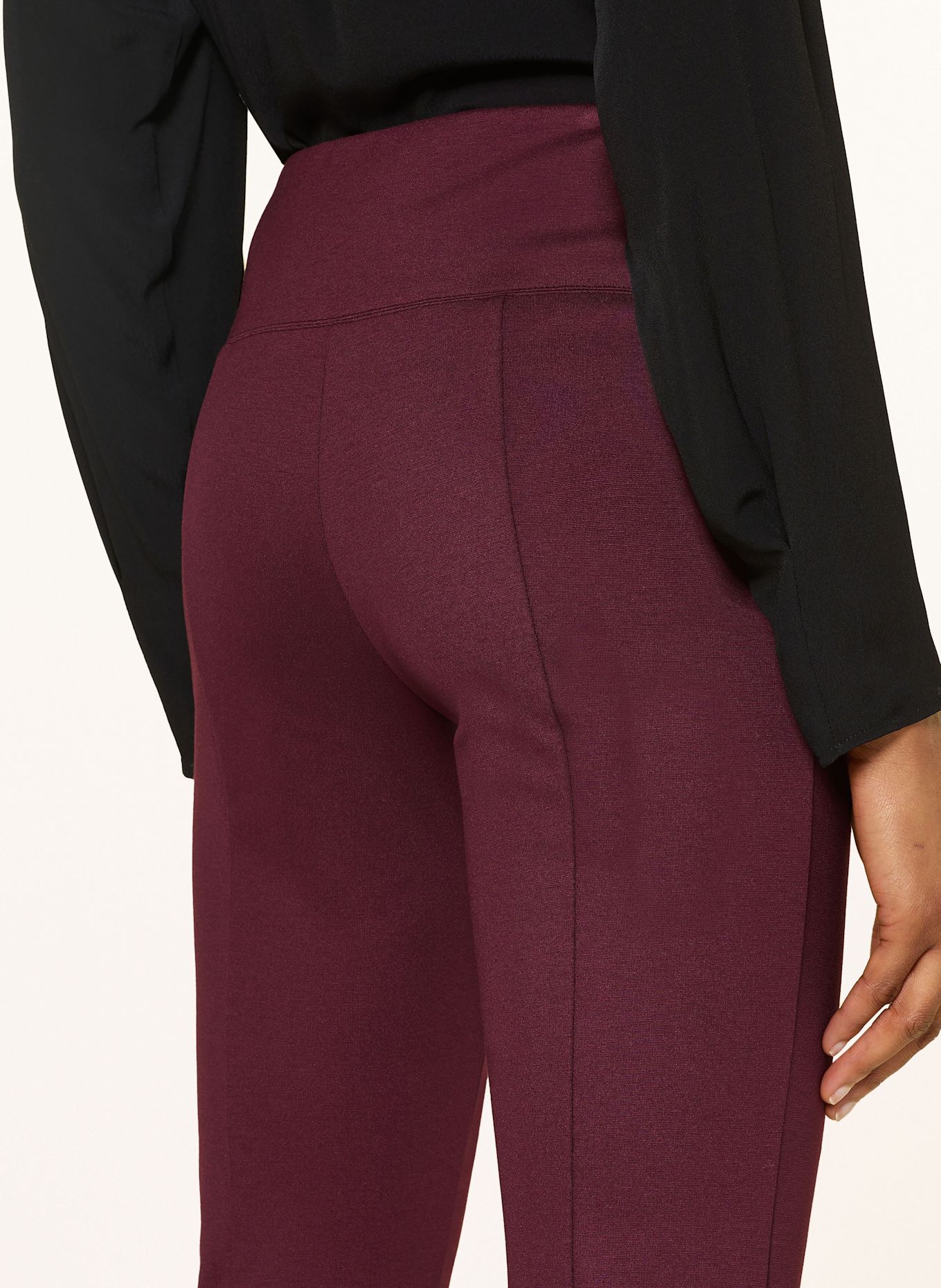 PATRIZIA PEPE Wide leg trousers: DARK RED
