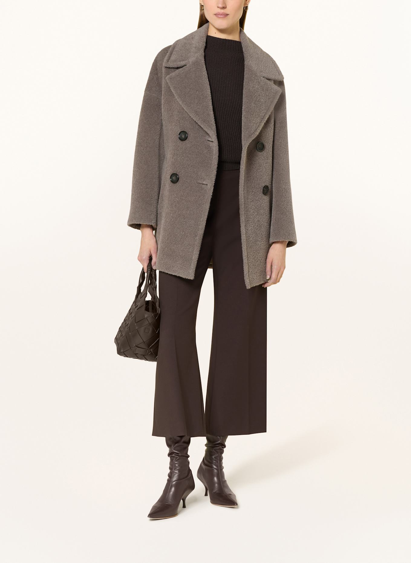 CINZIA ROCCA Cabanjacke mit Alpaka: TAUPE