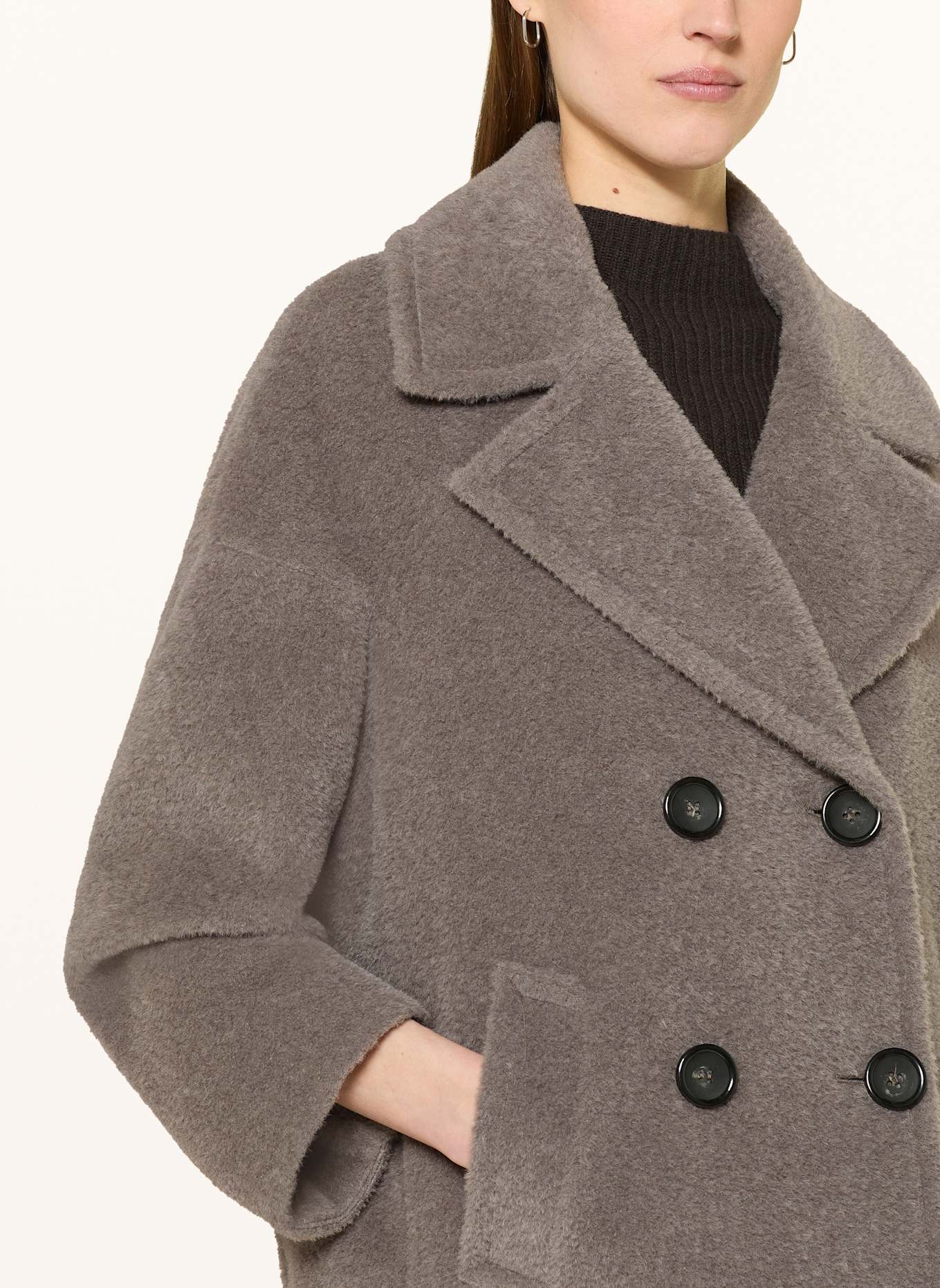 CINZIA ROCCA Cabanjacke mit Alpaka: TAUPE