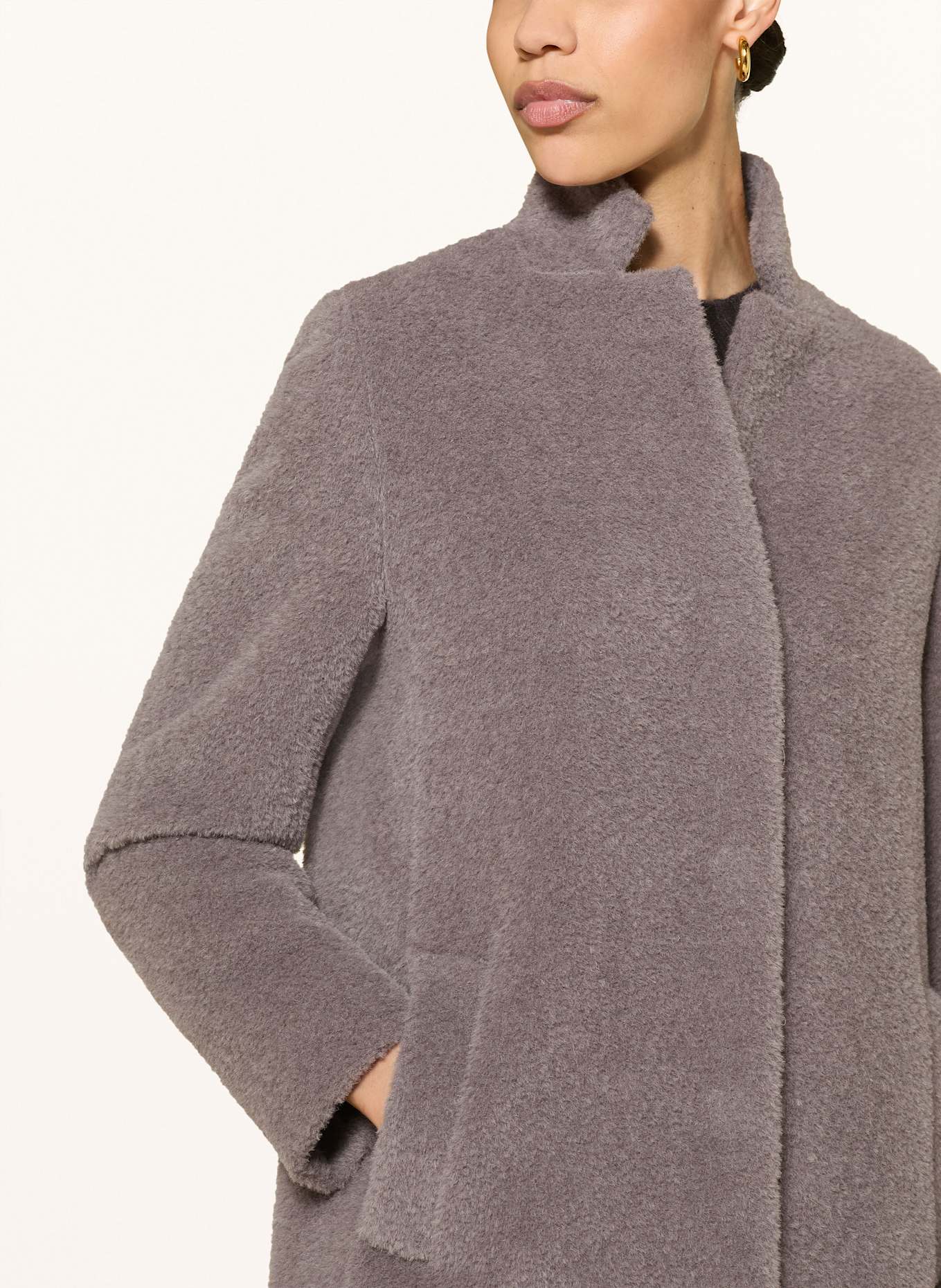 CINZIA ROCCA Mantel mit Alpaka: TAUPE