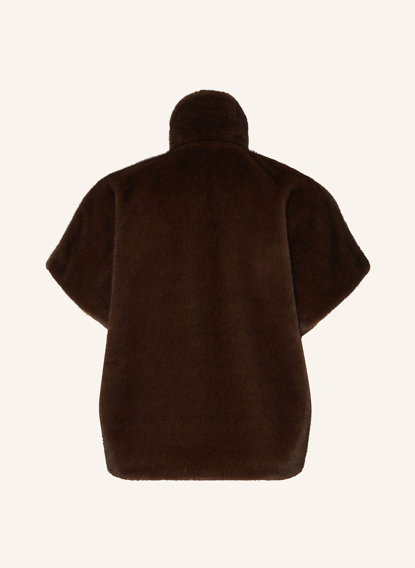 MARINA RINALDI Cape en fausse fourrure ZENIT: MARRON
