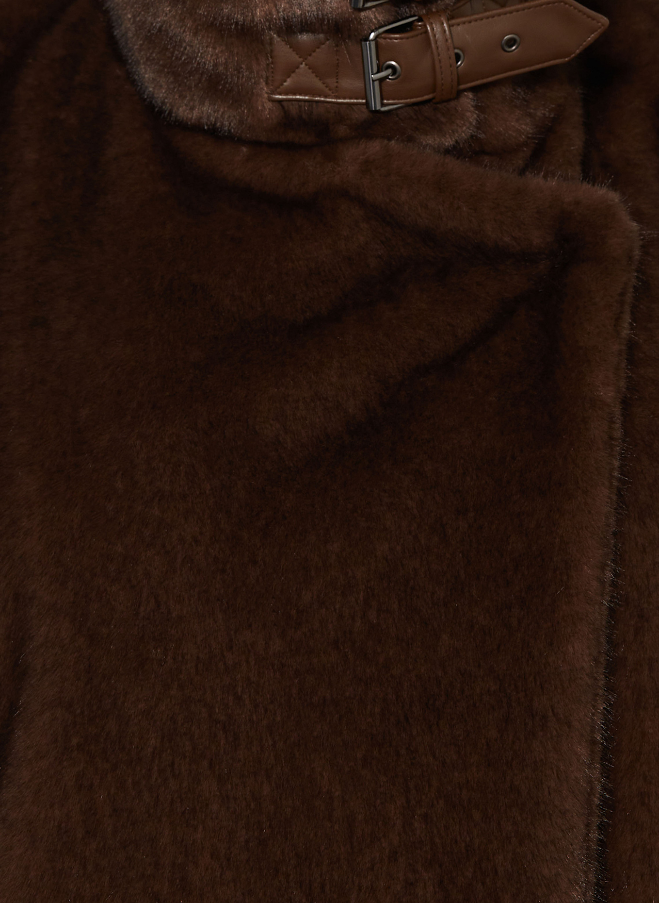 MARINA RINALDI Cape en fausse fourrure ZENIT: MARRON