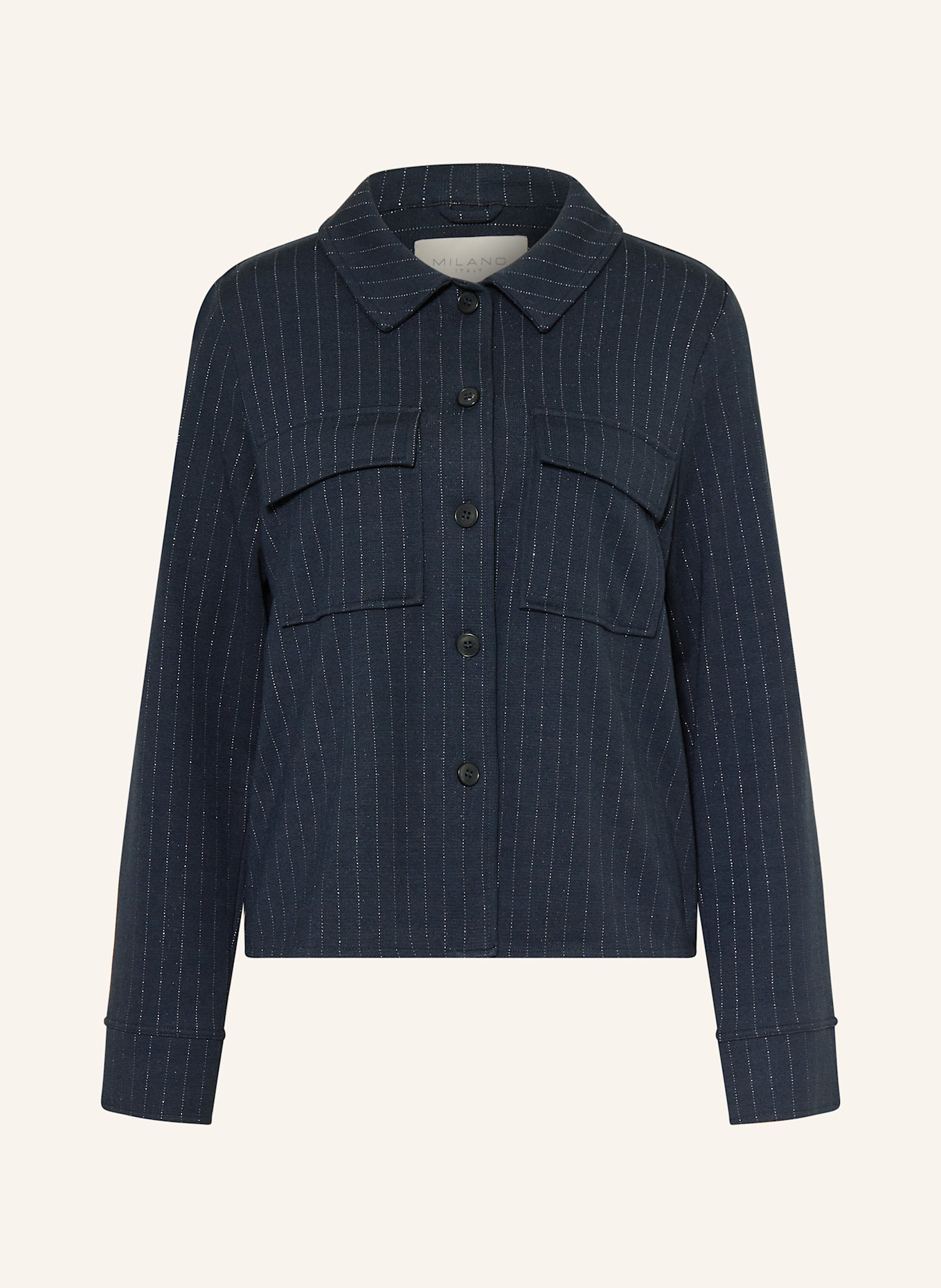 MILANO ITALY Overjacket mit Glitzergarn: DUNKELBLAU