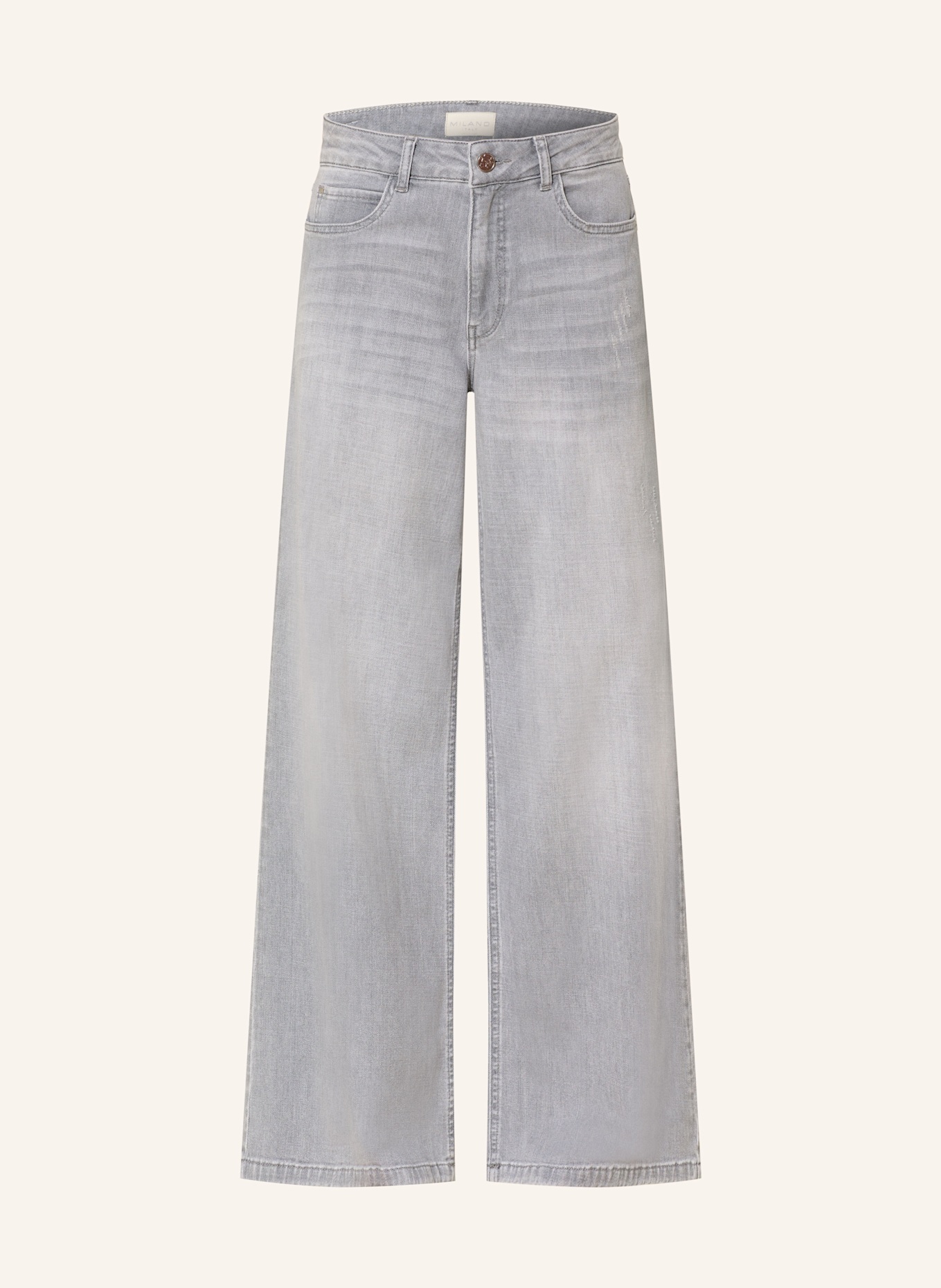MILANO ITALY Wide leg jeans: 821 grey denim
