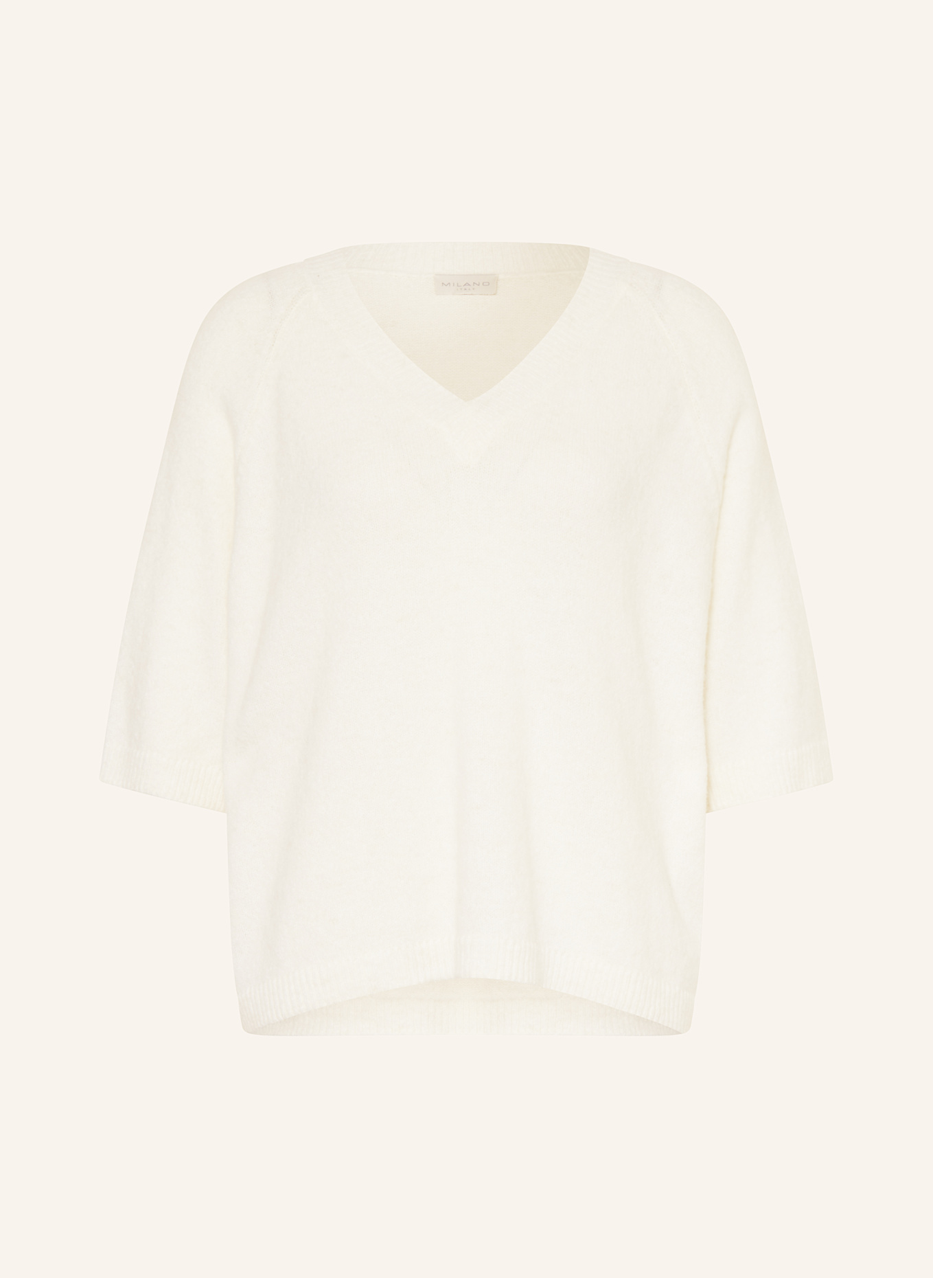 MILANO ITALY Sweter z rękawem 3/4: ECRU