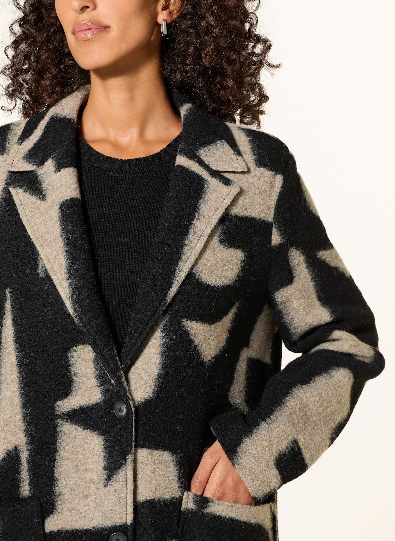 MILANO ITALY Mantel: SCHWARZ / BEIGE