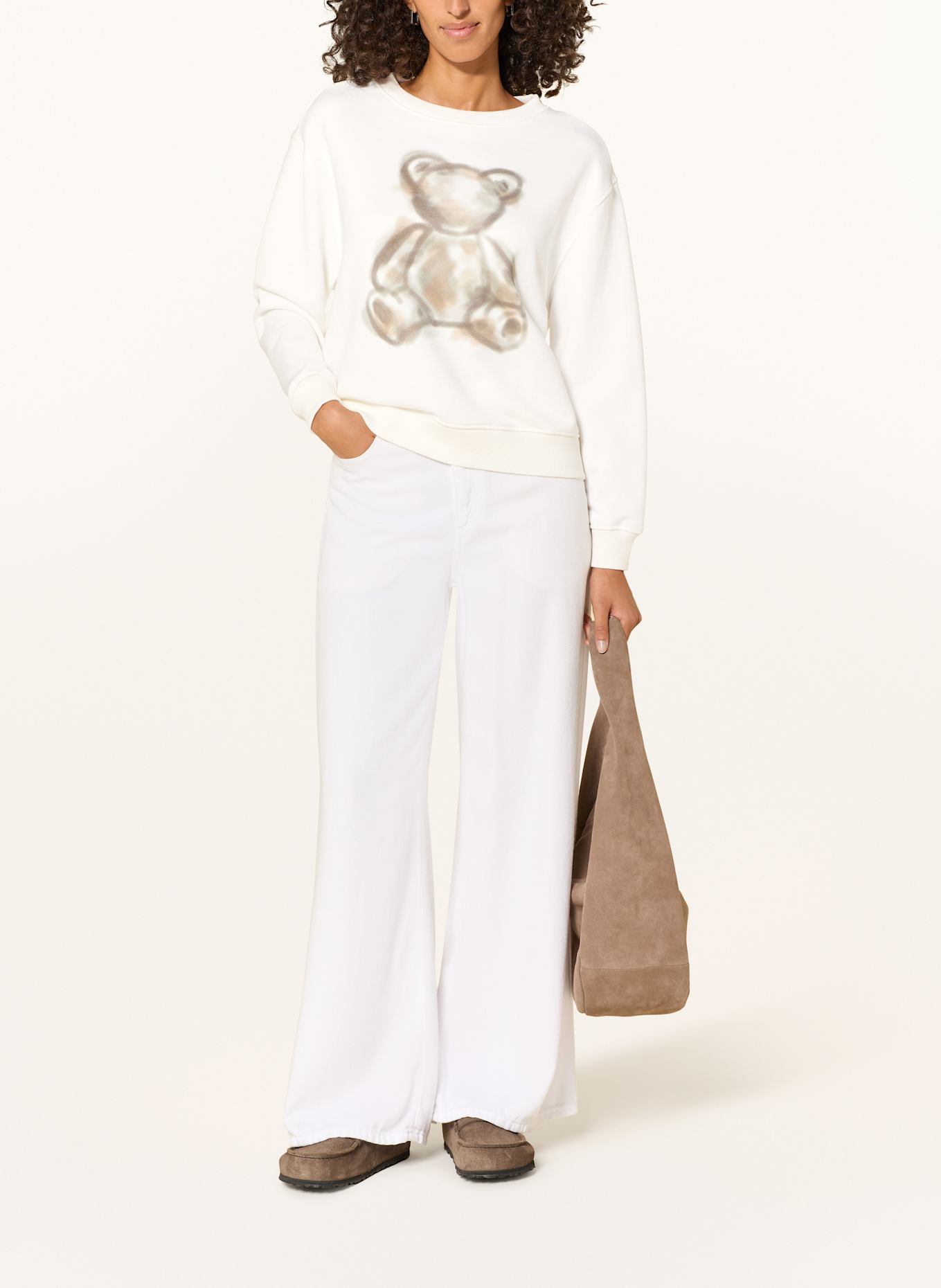 MILANO ITALY Sweatshirt mit Schmucksteinen: WEISS