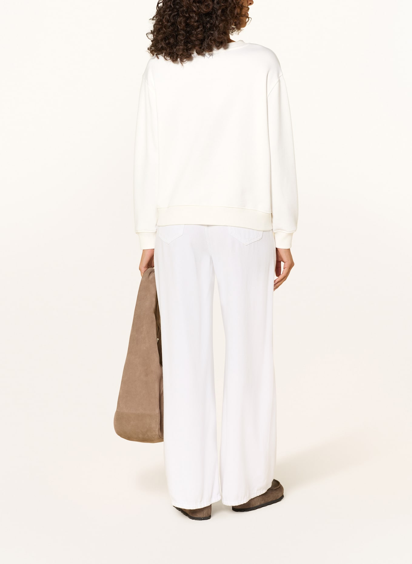 MILANO ITALY Sweatshirt mit Schmucksteinen: WEISS