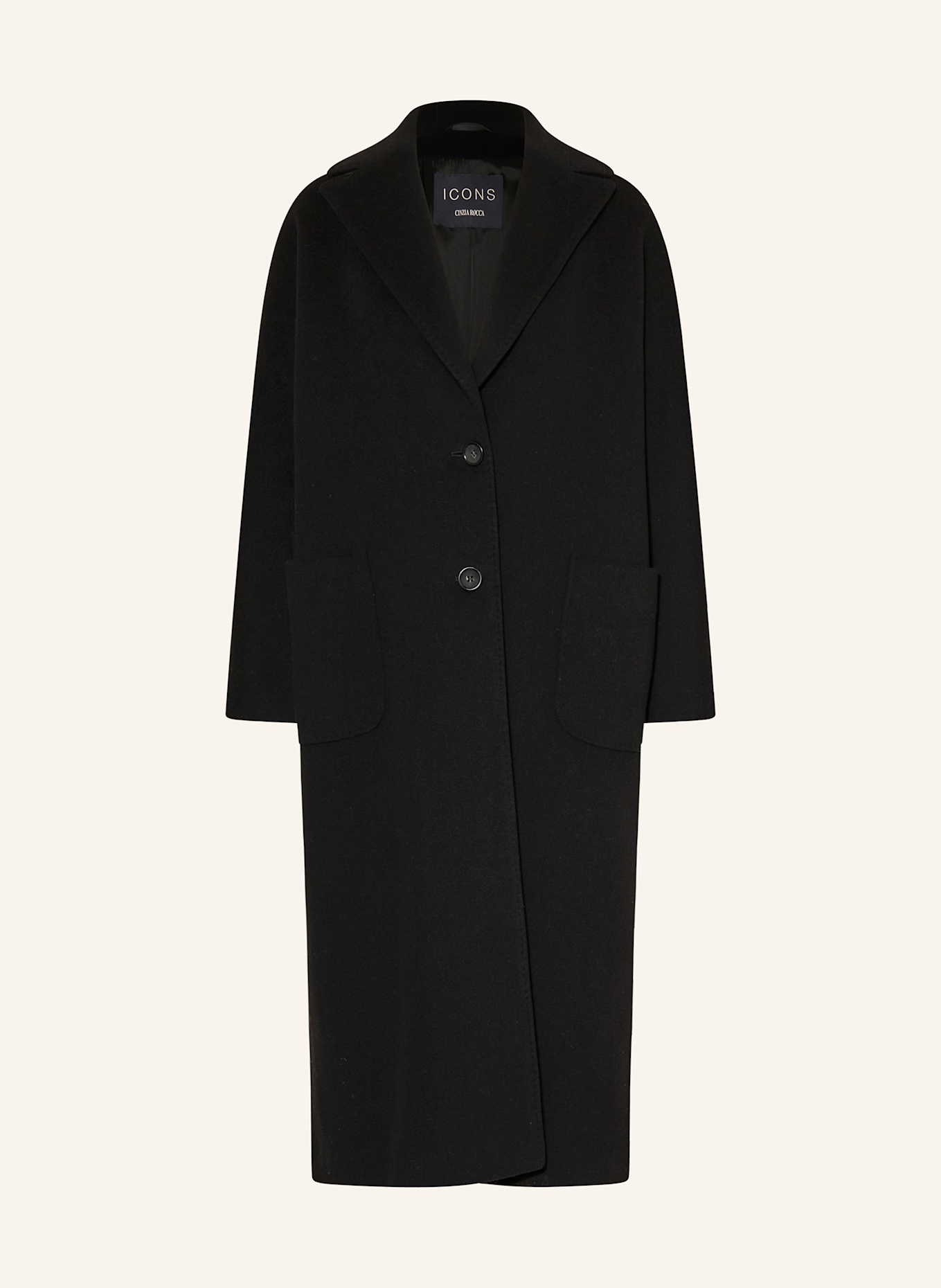 ICONS CINZIA ROCCA Mantel: SCHWARZ