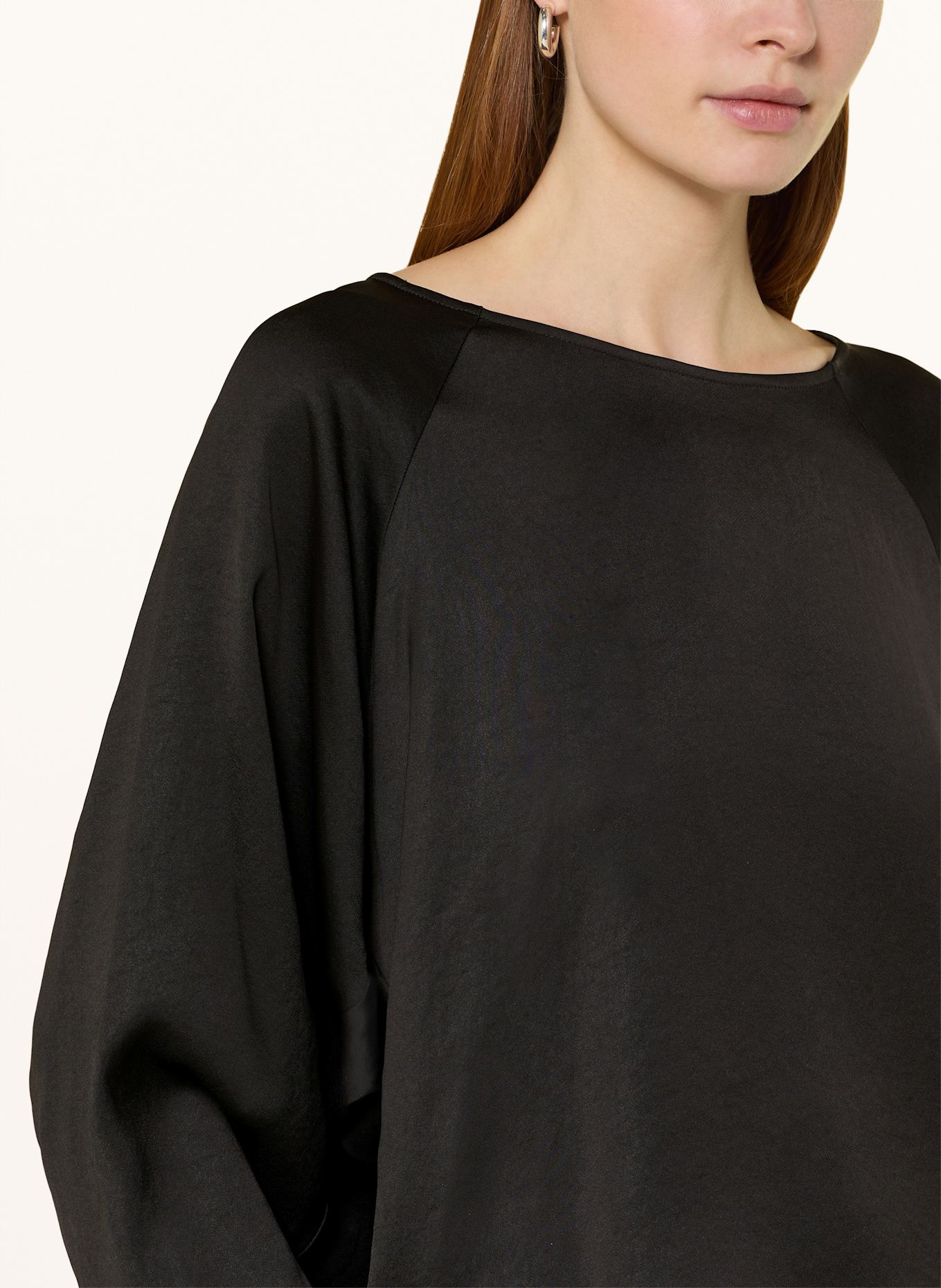 DRYKORN Blusenshirt NIALINI aus Satin: DUNKELBRAUN