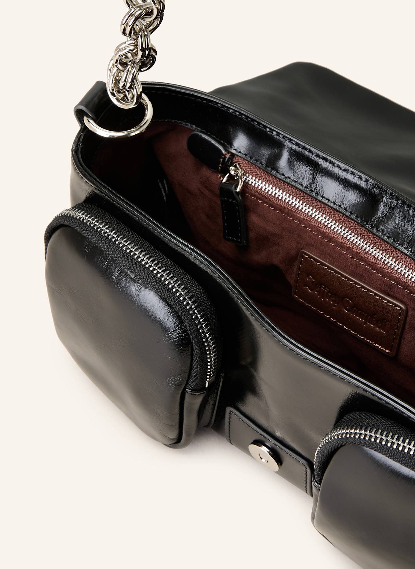 jeffrey campbell Schultertasche mit Nieten: SCHWARZ