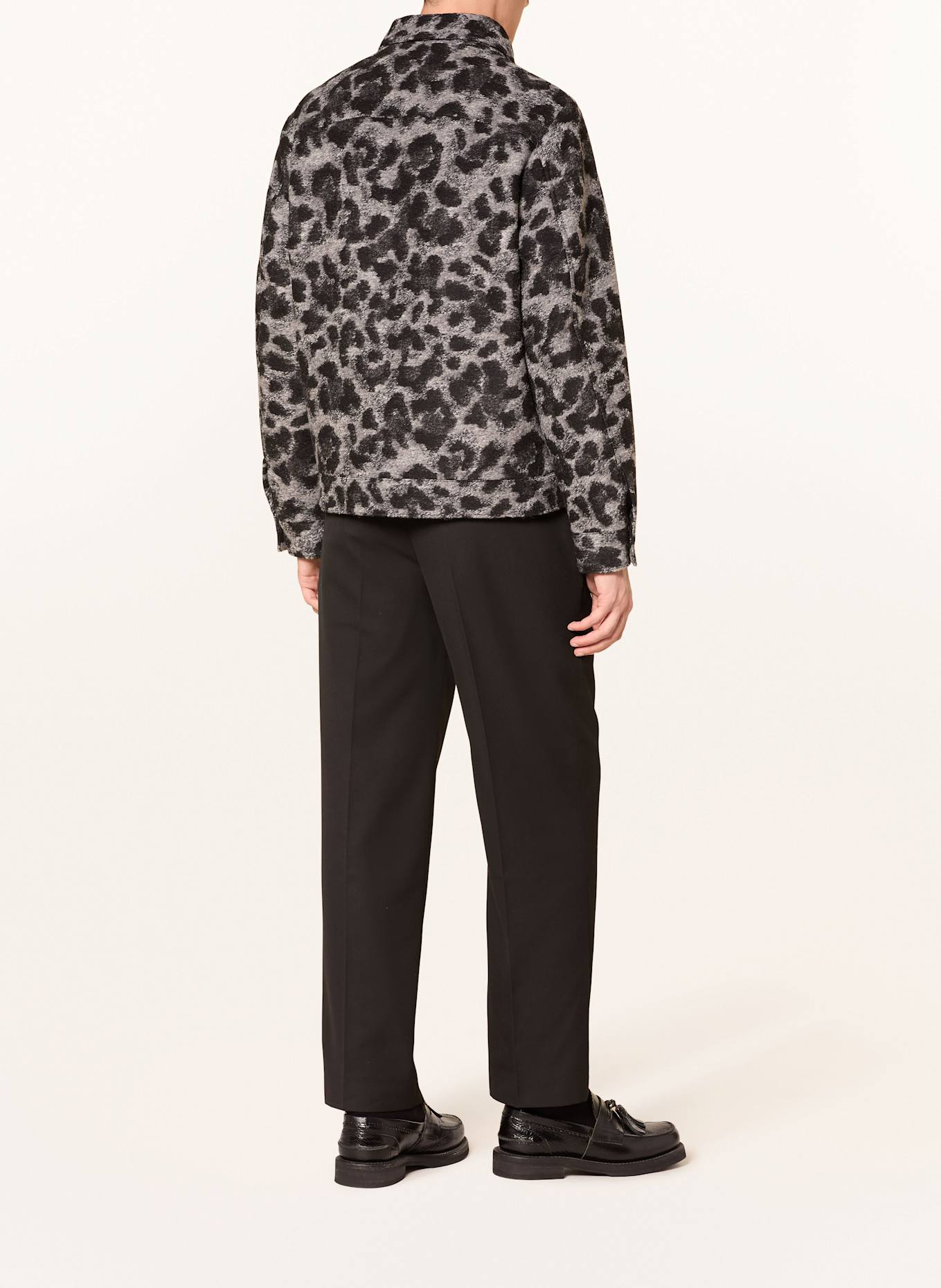 DRYKORN Overjacket RIKKA: GRAU / SCHWARZ