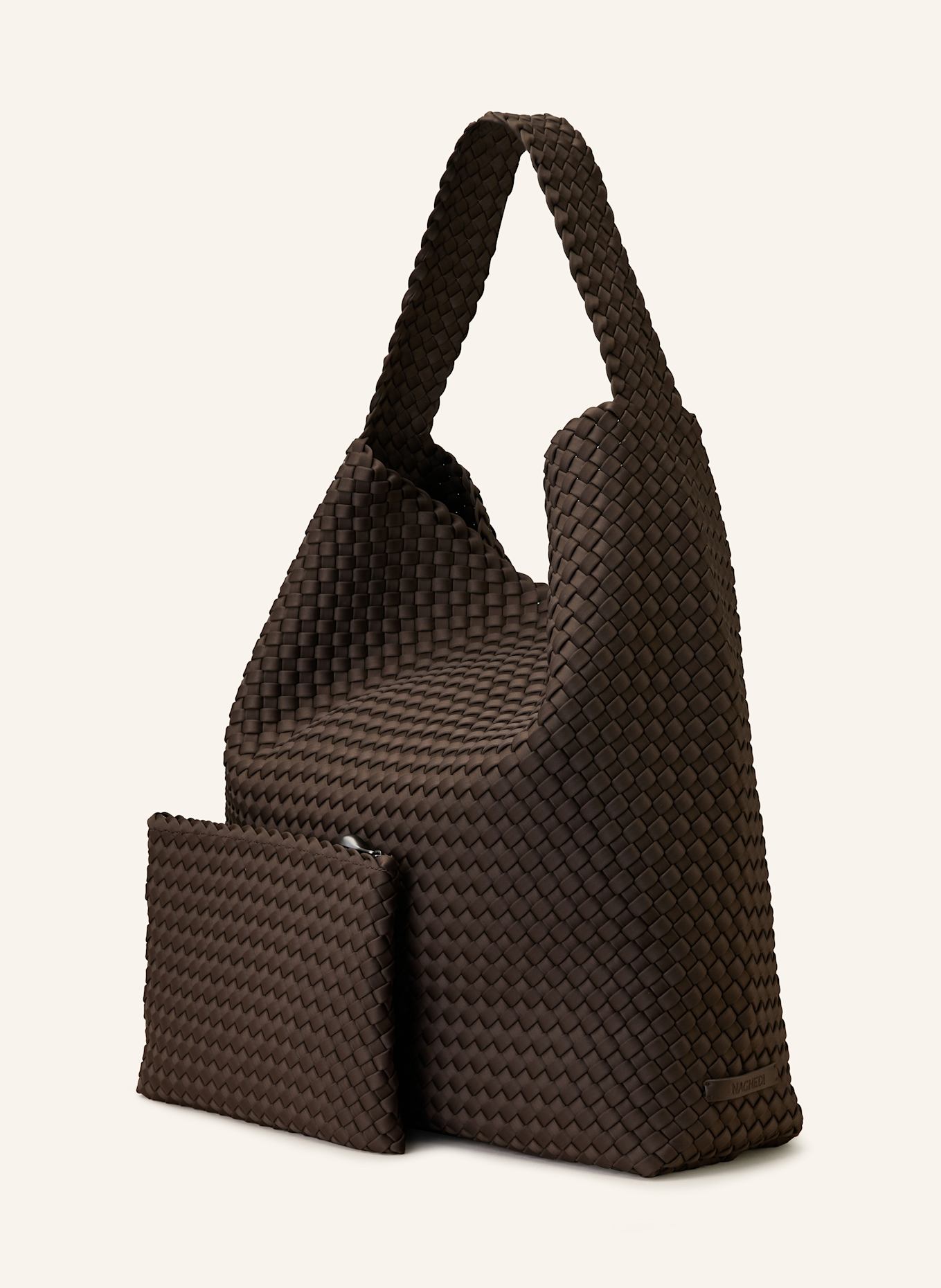 Naghedi Beuteltasche LARGE mit Pouch: DUNKELBRAUN