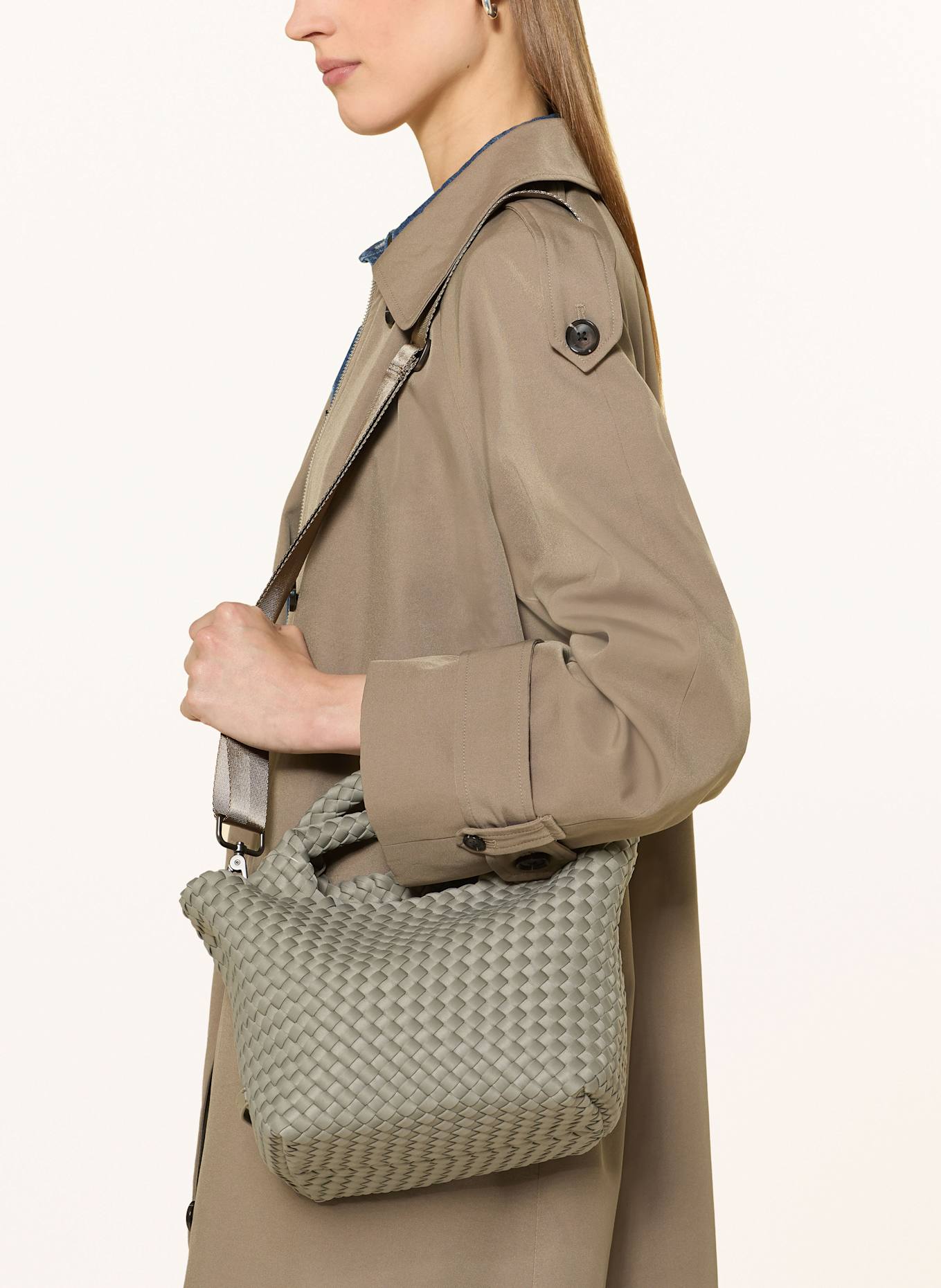 Naghedi Handbag ST BARTHS SMALL with pouch: LIGHT GREEN